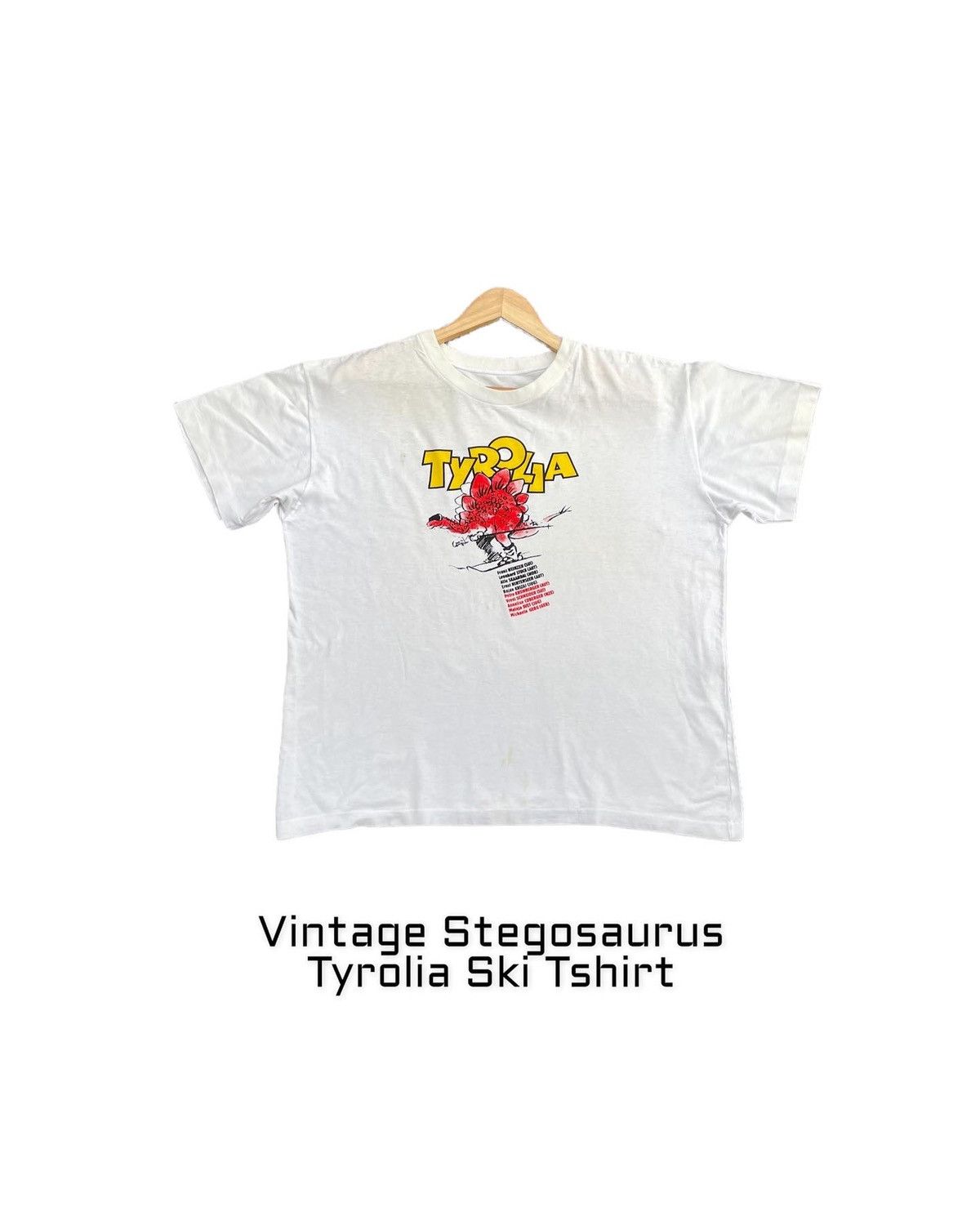 Vintage Vintage Tyrolia Stegosaurus Ski Tshirt Size US L / EU 52-54 / 3 - 1 Thumbnail