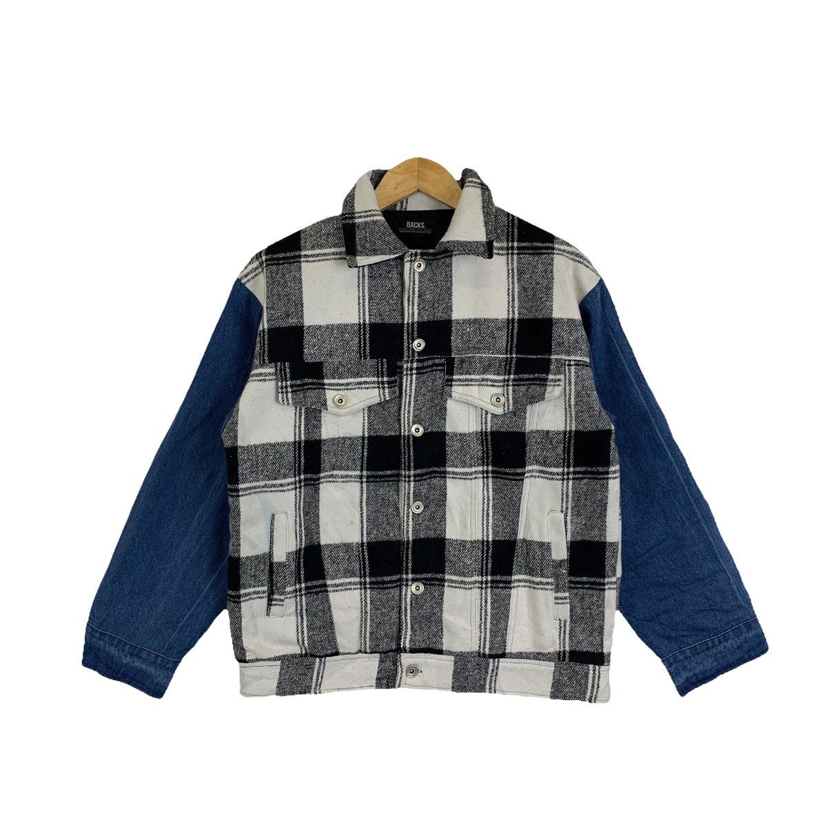BACKS By Seven Loveless Black Japanese Brand Bomber Jacket