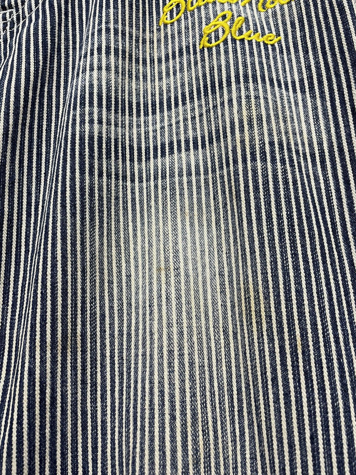 Japanese Brand 90’s BLUEMOONBLUE Vtg Hickory Stripes Evisu Daicock Style Size US 31 - 10 Thumbnail