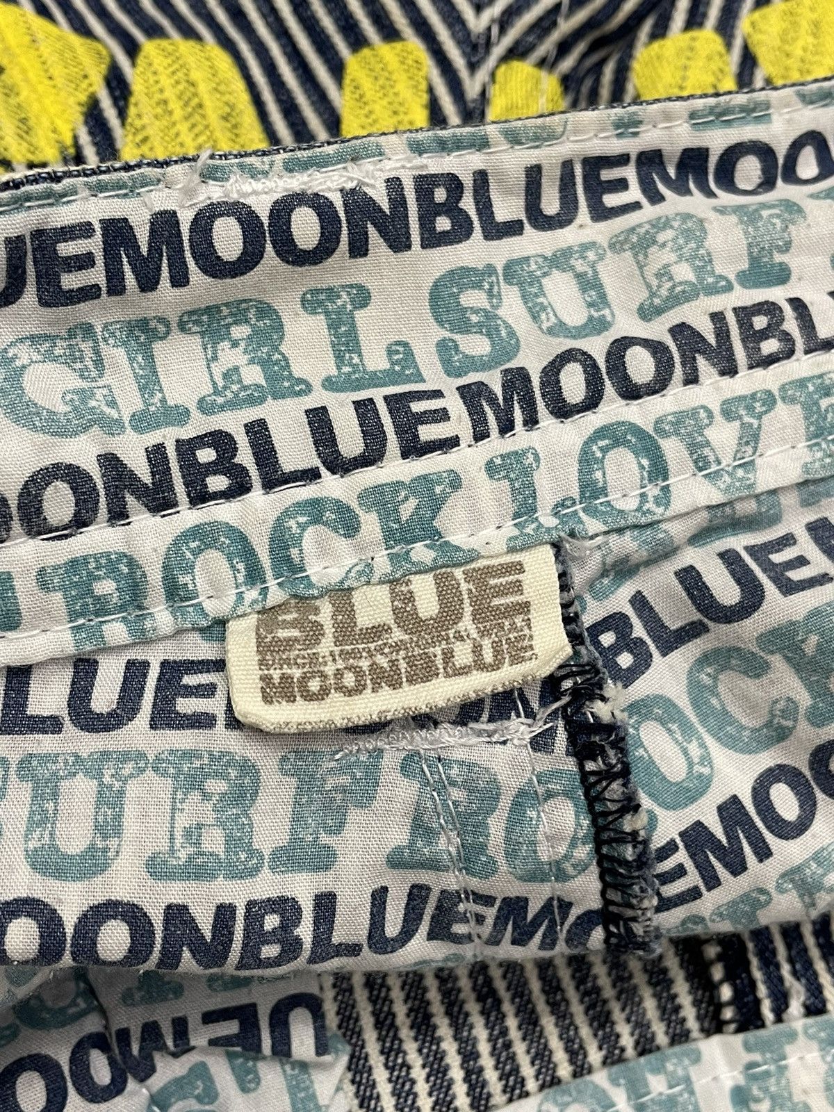 Japanese Brand 90’s BLUEMOONBLUE Vtg Hickory Stripes Evisu Daicock Style Size US 31 - 11 Thumbnail