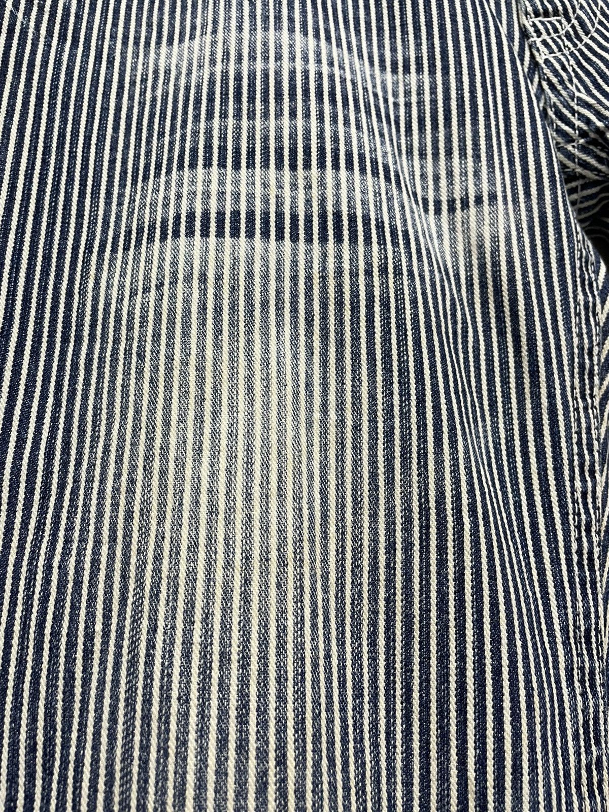 Japanese Brand 90’s BLUEMOONBLUE Vtg Hickory Stripes Evisu Daicock Style Size US 31 - 9 Thumbnail
