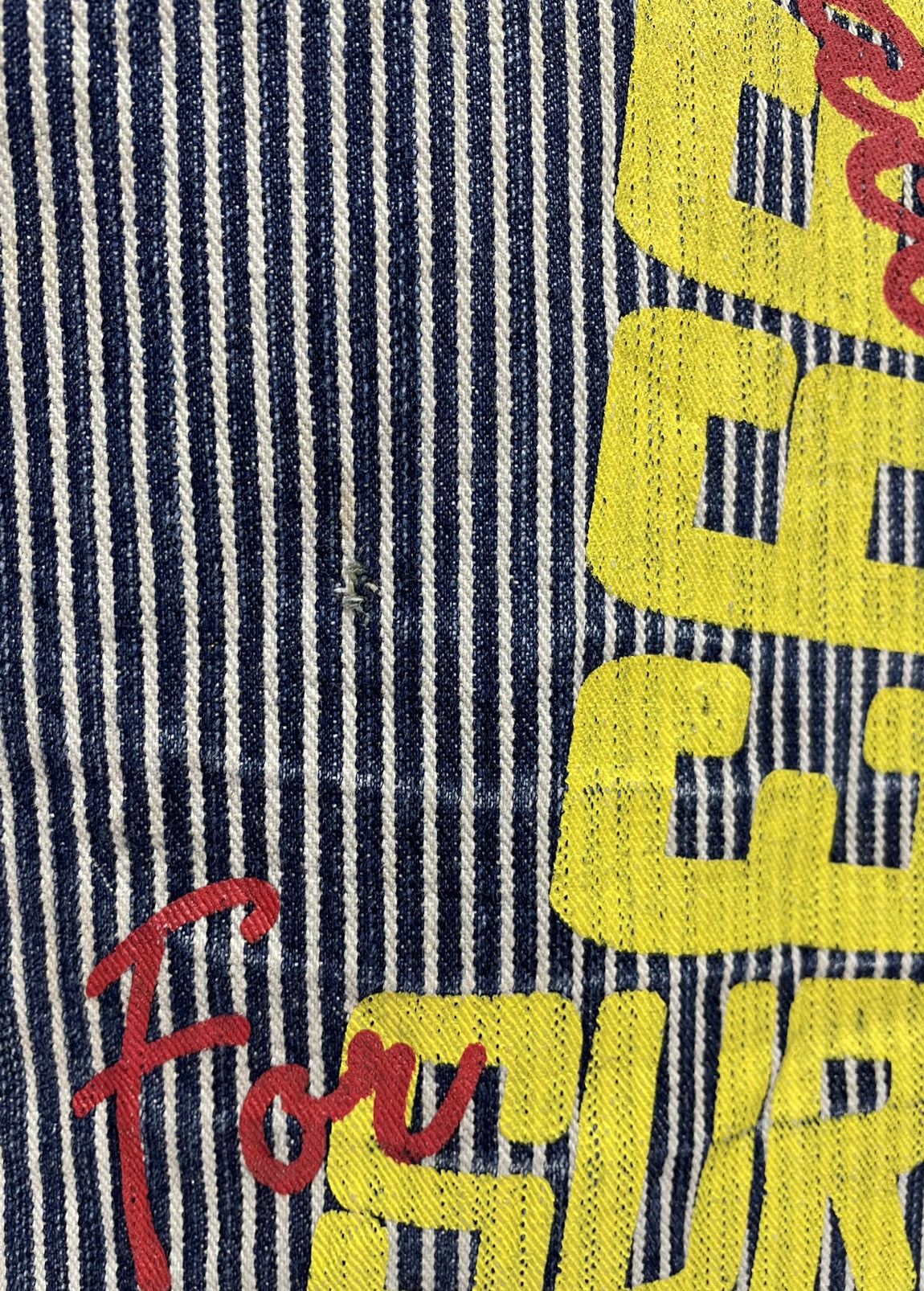 Japanese Brand 90’s BLUEMOONBLUE Vtg Hickory Stripes Evisu Daicock Style Size US 31 - 5 Thumbnail