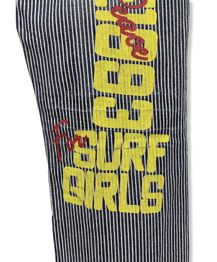 Japanese Brand 90’s BLUEMOONBLUE Vtg Hickory Stripes Evisu Daicock Style Size US 31 - 4 Thumbnail