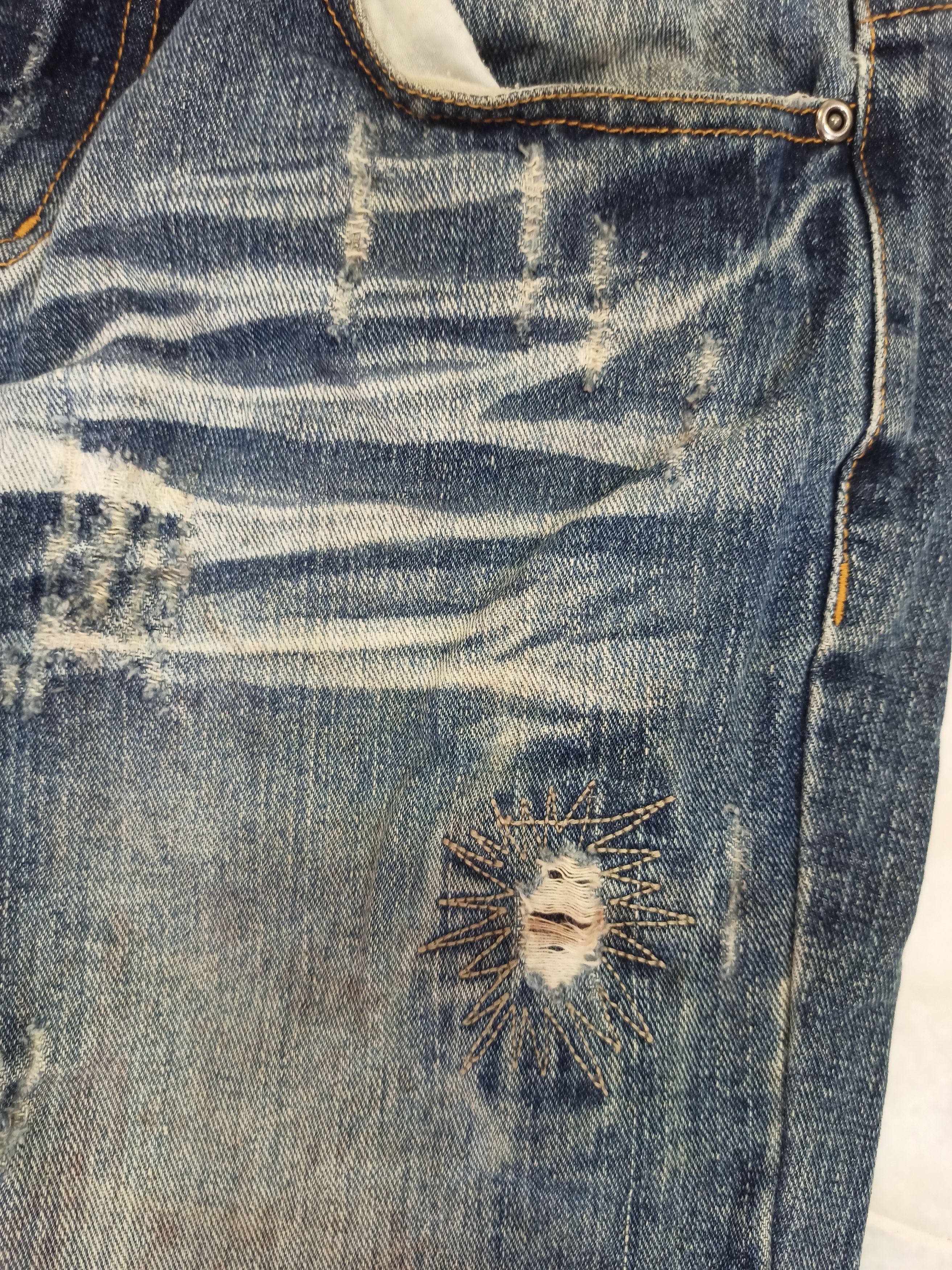 Japanese Brand Japanese Aegnoir Distressed Mud Wash Faded Jeans Size US 30 / EU 46 - 7 Thumbnail