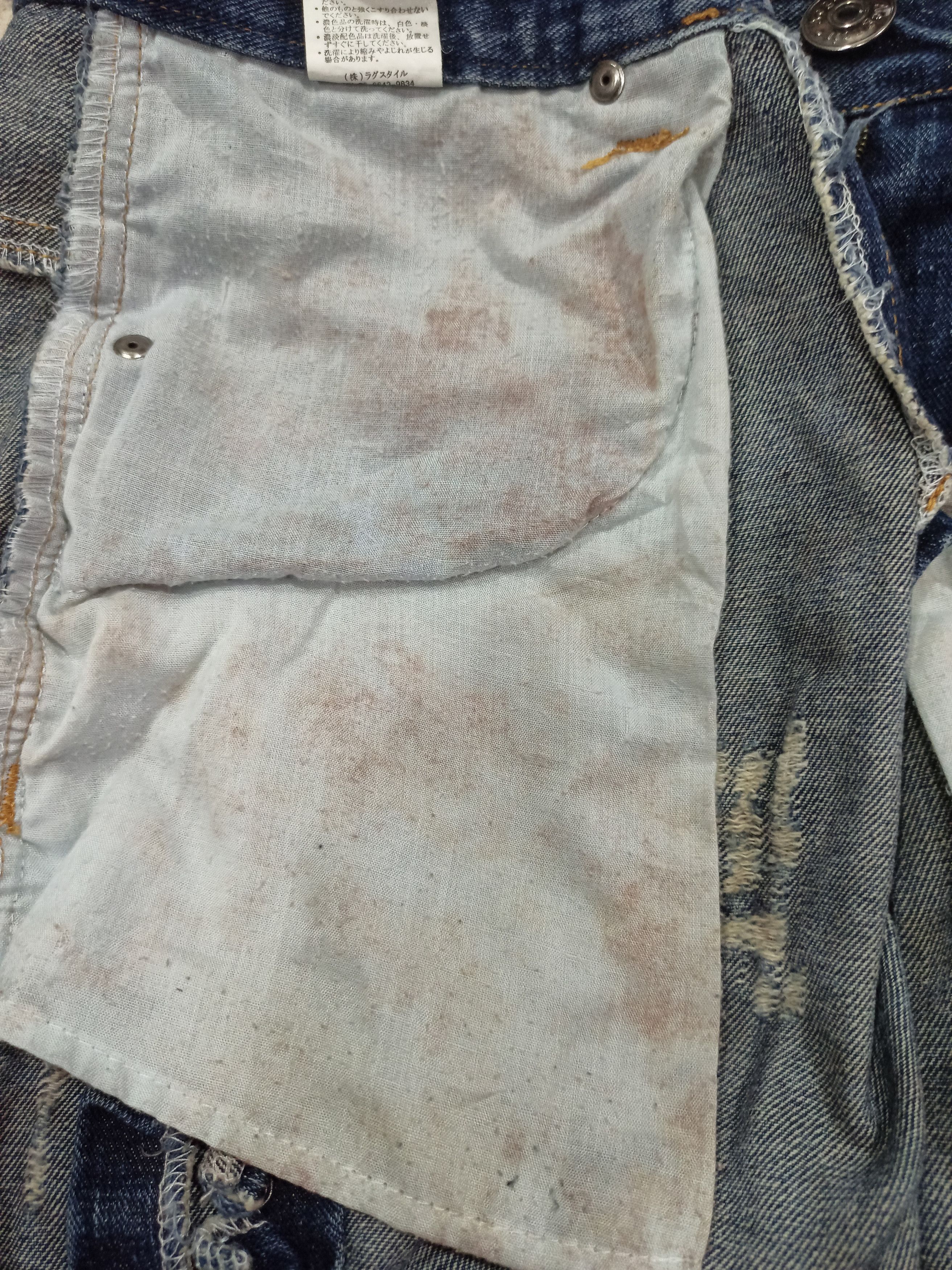 Japanese Brand Japanese Aegnoir Distressed Mud Wash Faded Jeans Size US 30 / EU 46 - 25 Thumbnail