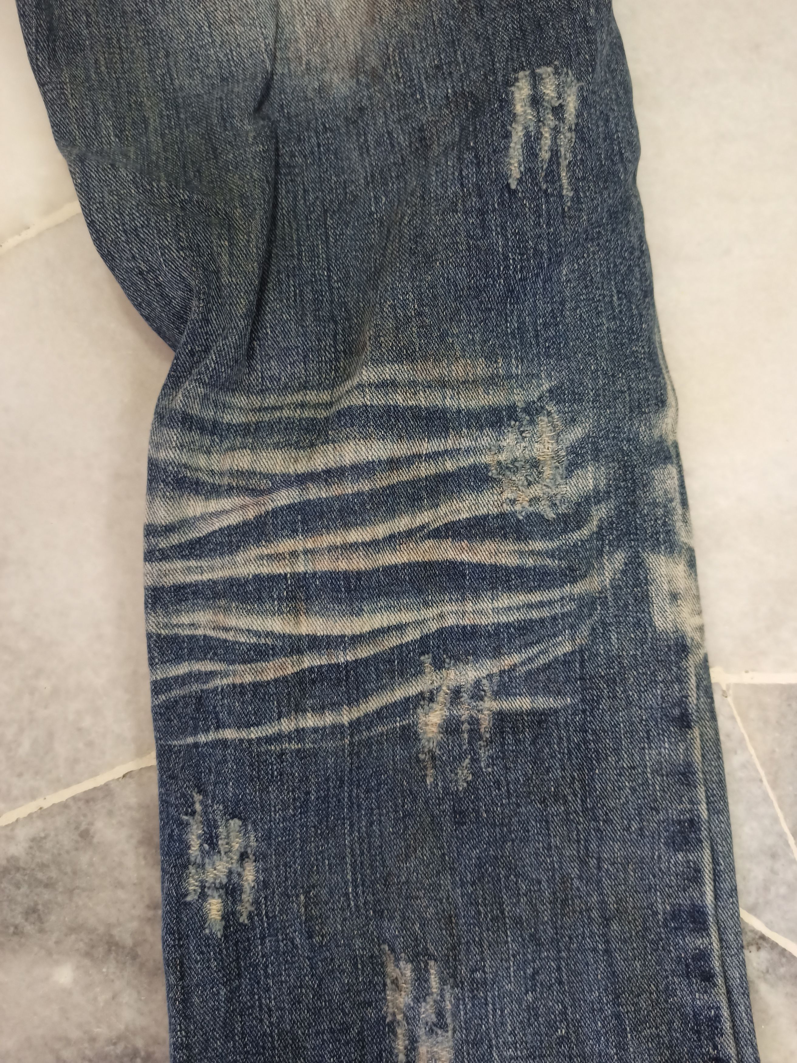 Japanese Brand Japanese Aegnoir Distressed Mud Wash Faded Jeans Size US 30 / EU 46 - 17 Thumbnail