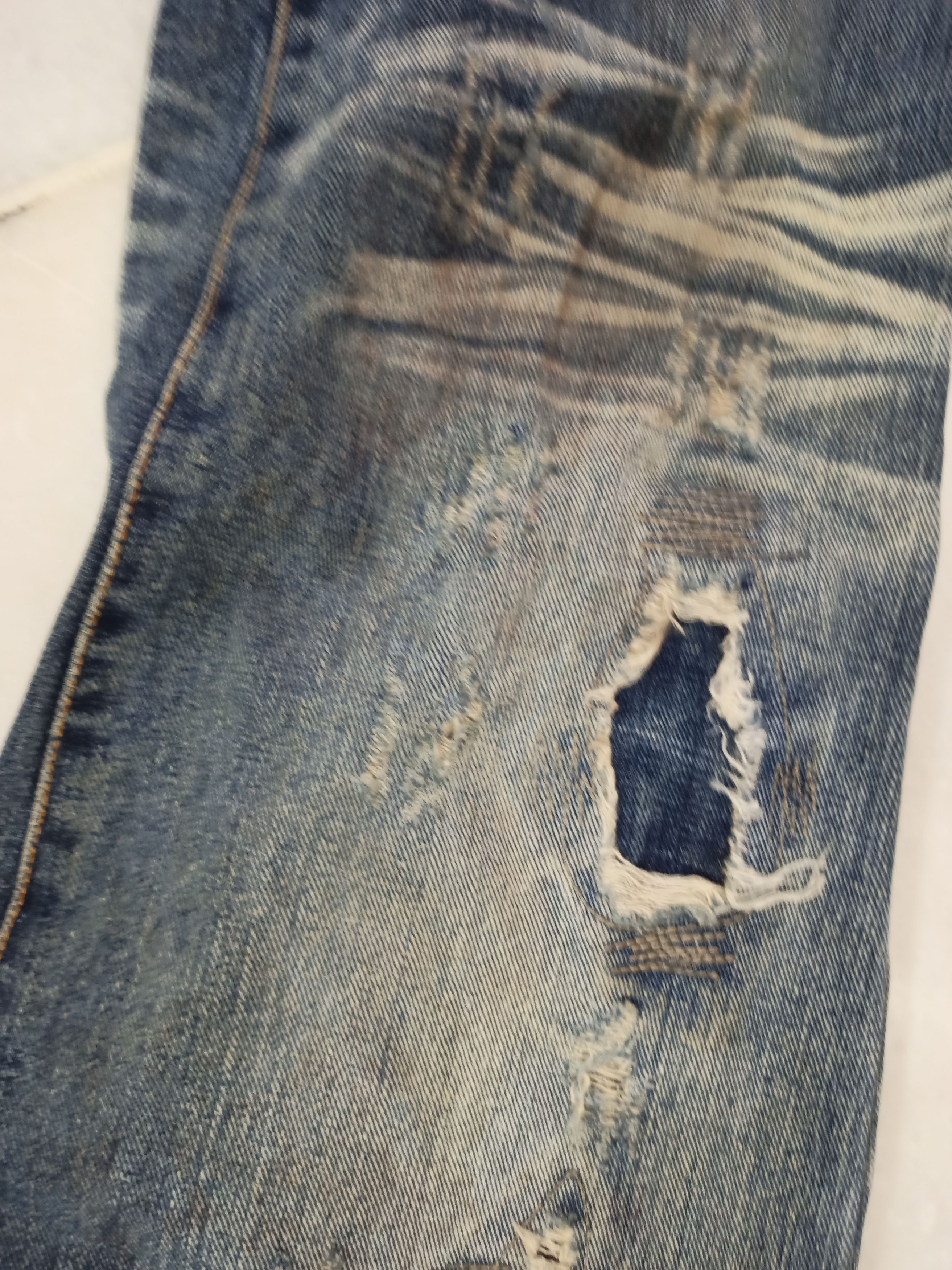 Japanese Brand Japanese Aegnoir Distressed Mud Wash Faded Jeans Size US 30 / EU 46 - 10 Thumbnail