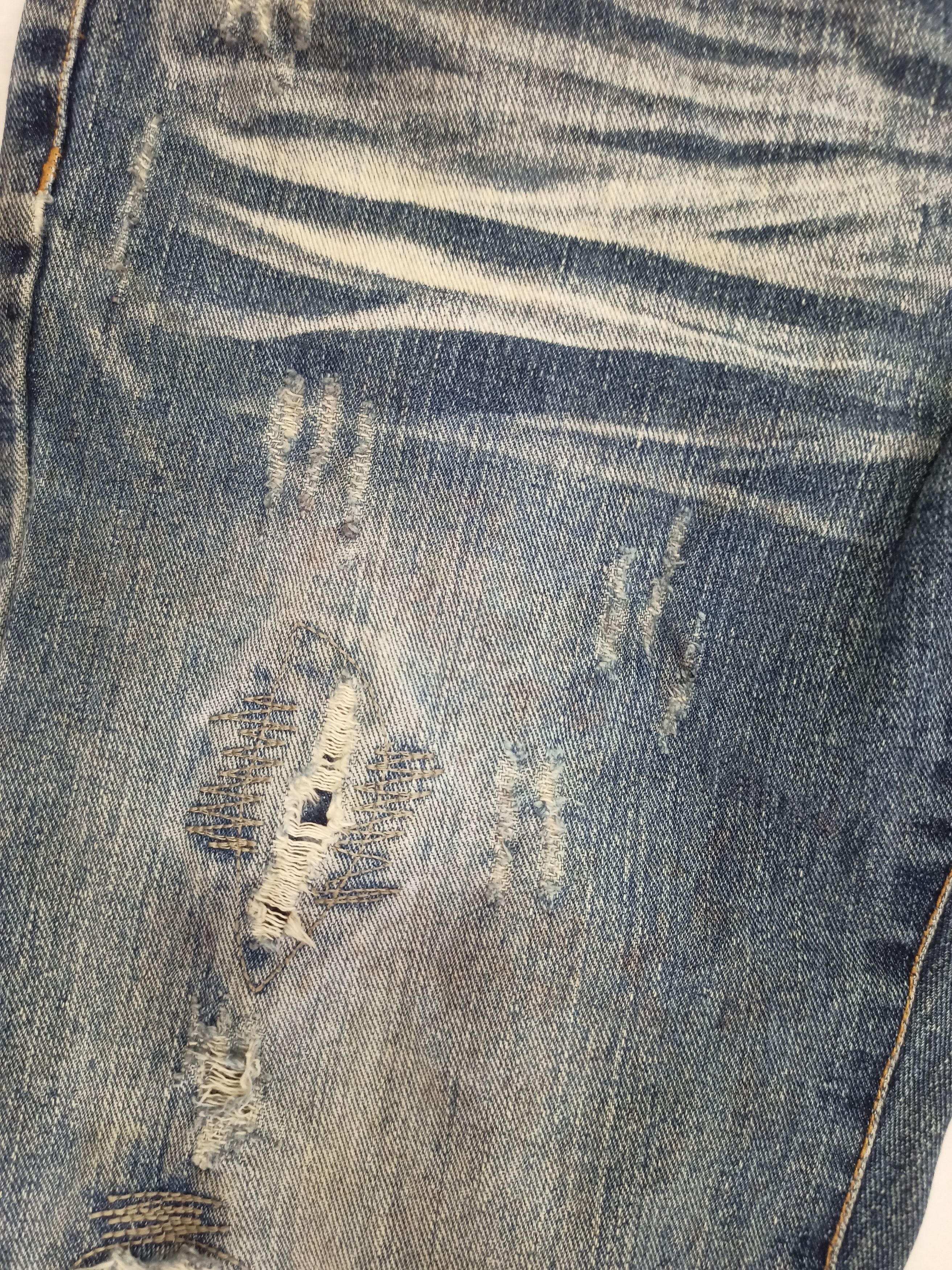 Japanese Brand Japanese Aegnoir Distressed Mud Wash Faded Jeans Size US 30 / EU 46 - 8 Thumbnail