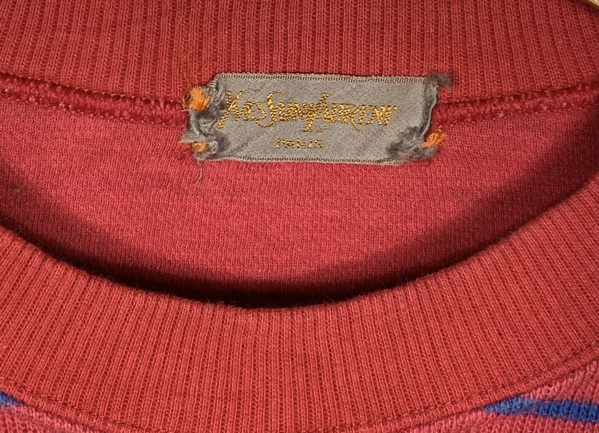 Vintage × Yves Saint Laurent Yves Saint Laurent Sweatshirt Small Logo Embroidery Stripe Size US S / EU 44-46 / 1 - 3 Thumbnail