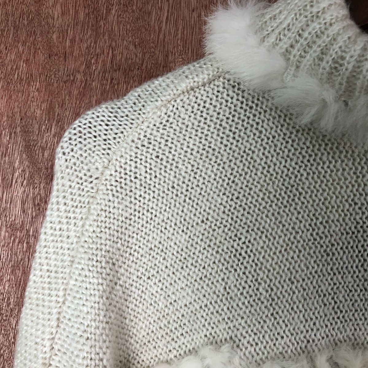 Aran Isles Knitwear Coudie cape cardigan Shag Shaggy Fur Mohair Baggy #6585 Size US M / EU 48-50 / 2 - 14 Thumbnail