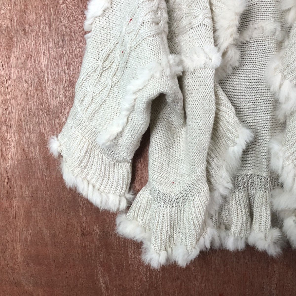 Aran Isles Knitwear Coudie cape cardigan Shag Shaggy Fur Mohair Baggy #6585 Size US M / EU 48-50 / 2 - 7 Thumbnail