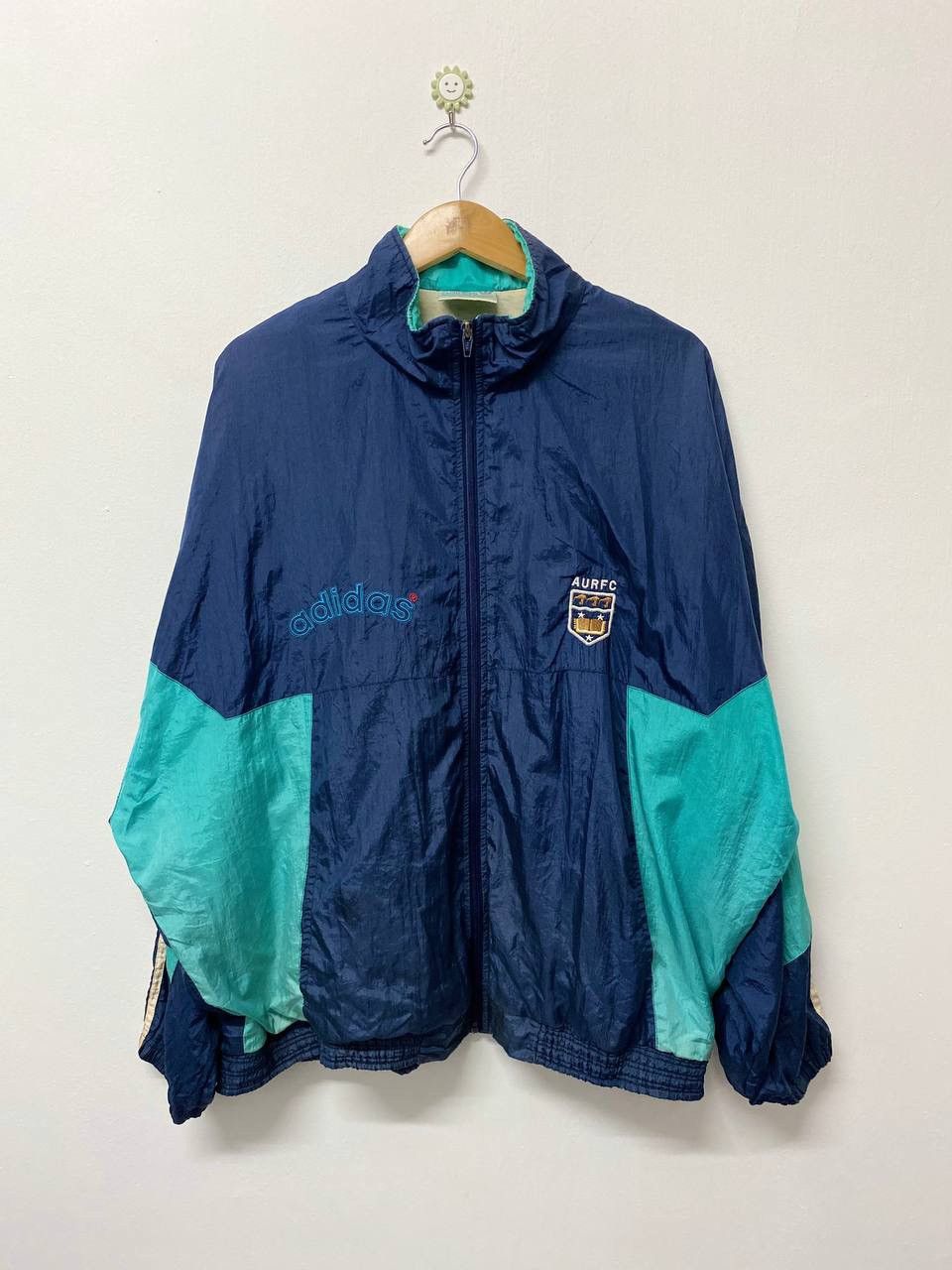 Adidas Vintage 90s Adidas jacket Logo on sleeves Size US L / EU 52-54 / 3 - 1 Thumbnail