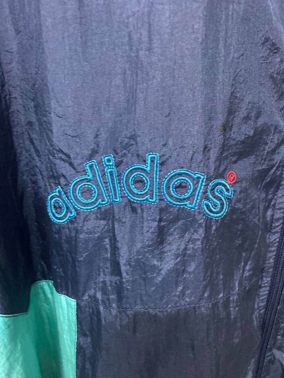 Adidas Vintage 90s Adidas jacket Logo on sleeves Size US L / EU 52-54 / 3 - 3 Thumbnail