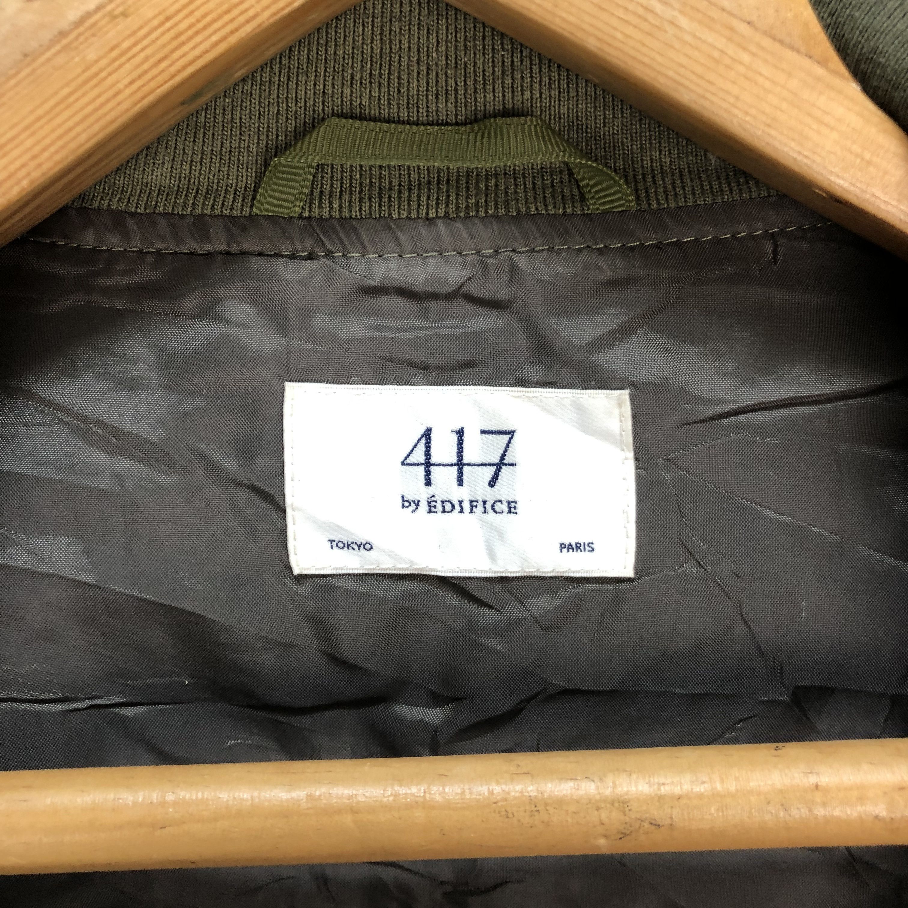 Edifice Japan 417 BY EDIFICE OLIVE GREEN BOMBER JACKET #5886-212 Size US S / EU 44-46 / 1 - 8 Thumbnail