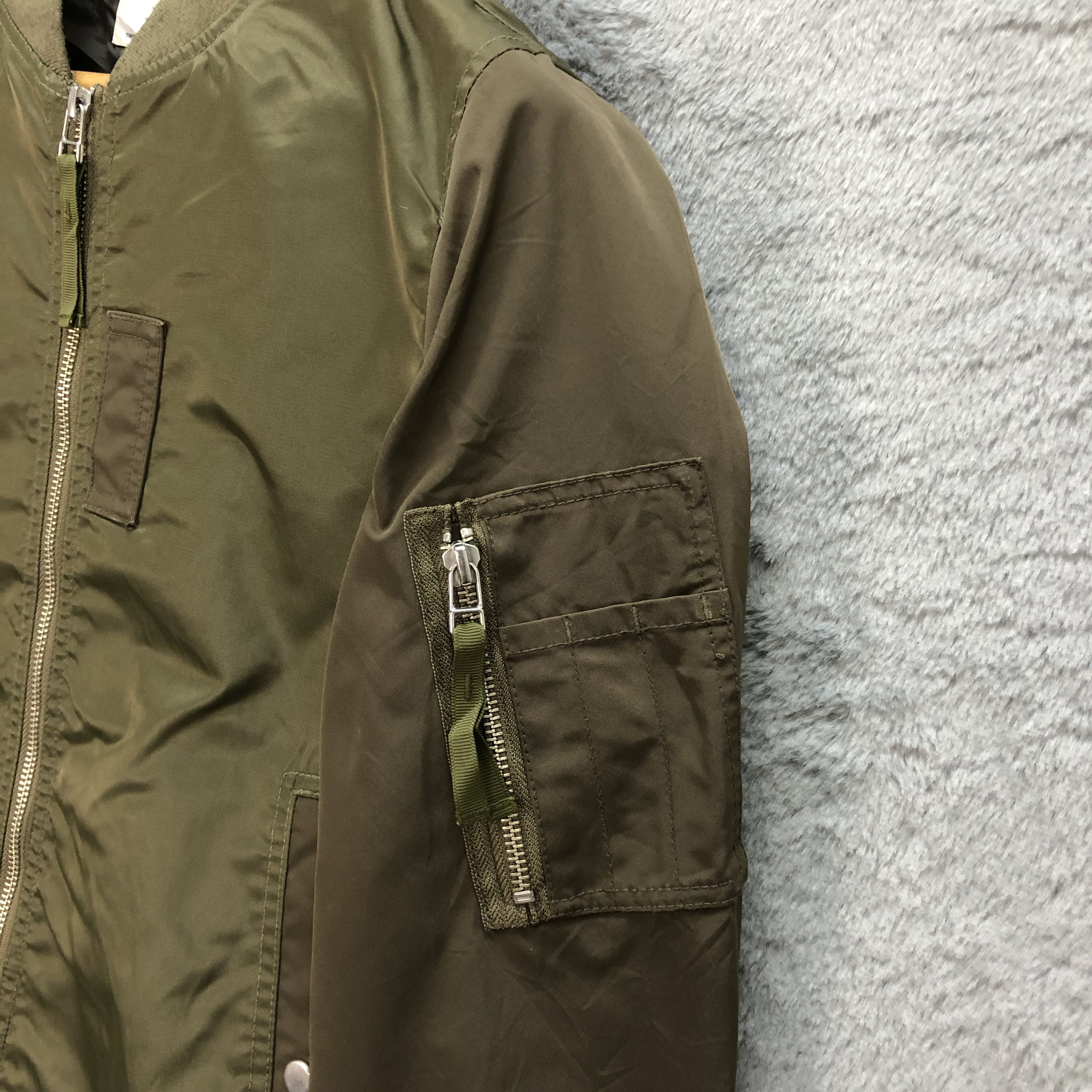 Edifice Japan 417 BY EDIFICE OLIVE GREEN BOMBER JACKET #5886-212 Size US S / EU 44-46 / 1 - 6 Thumbnail