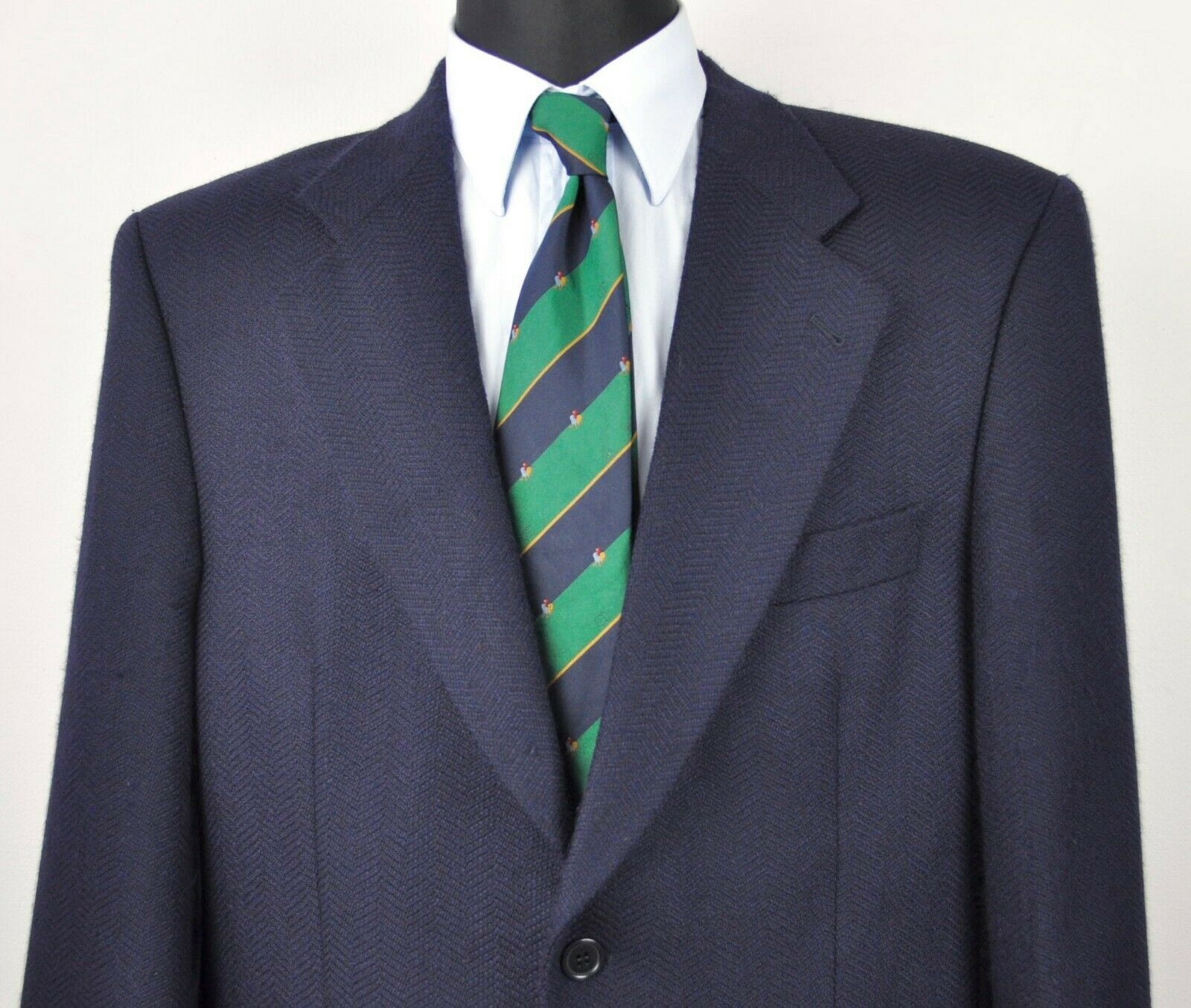 Valentino UOMO Blazer US 42 Wool Cashmere Herringbone Jacket Coat L Size 42R - 2 Thumbnail