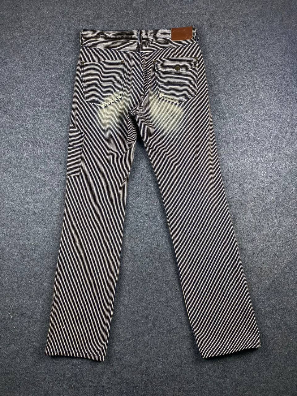 ABAHOUSE vintage abahouse hickory stripe denim nice design Size US 33 - 1 Thumbnail