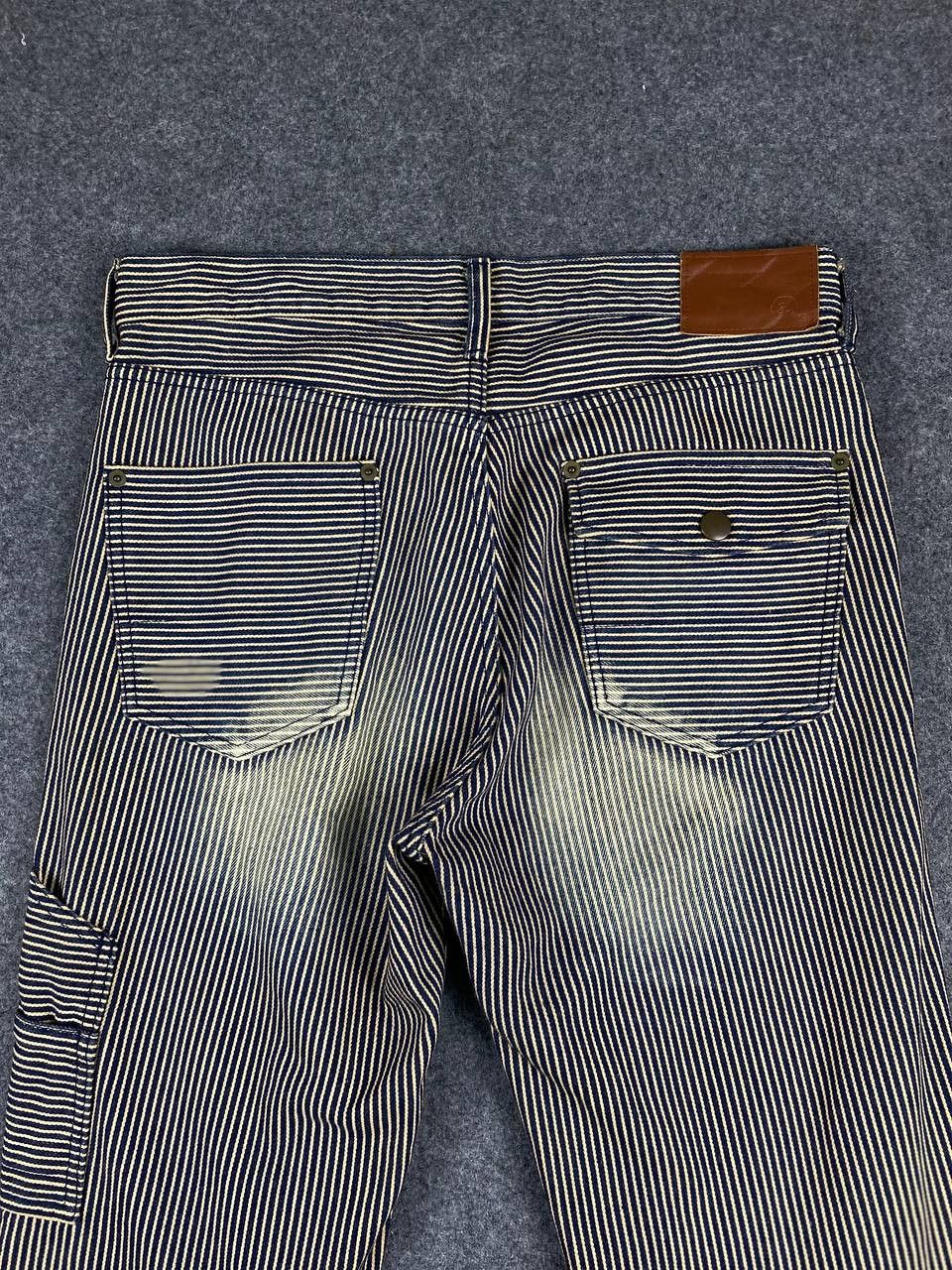 ABAHOUSE vintage abahouse hickory stripe denim nice design Size US 33 - 3 Thumbnail