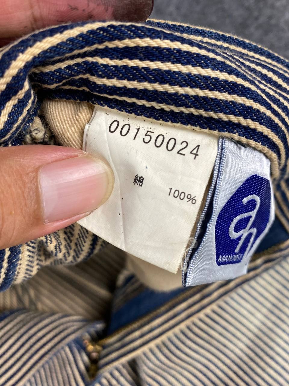 ABAHOUSE vintage abahouse hickory stripe denim nice design Size US 33 - 16 Thumbnail