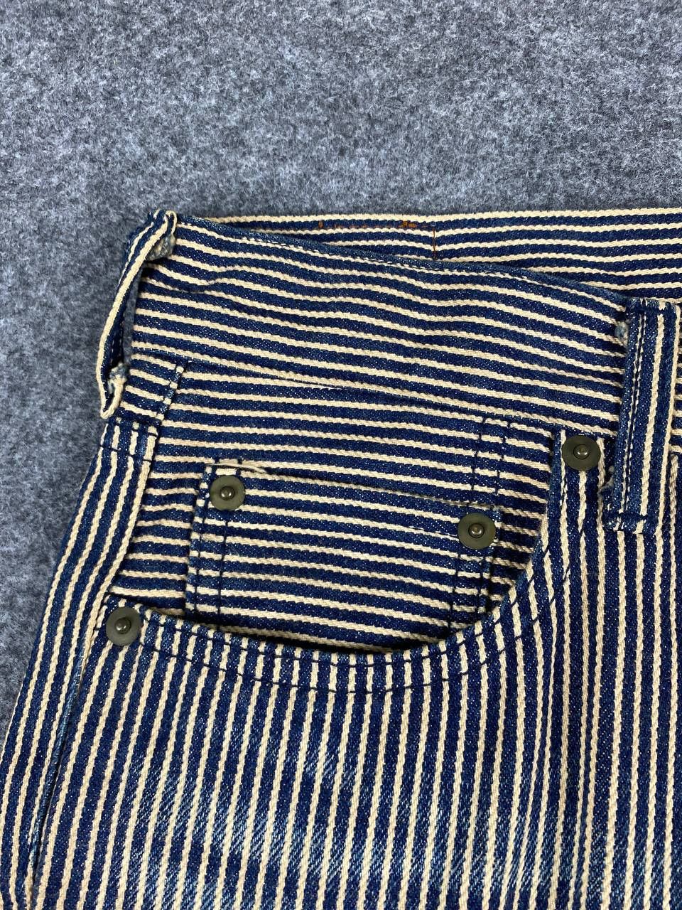 ABAHOUSE vintage abahouse hickory stripe denim nice design Size US 33 - 12 Thumbnail