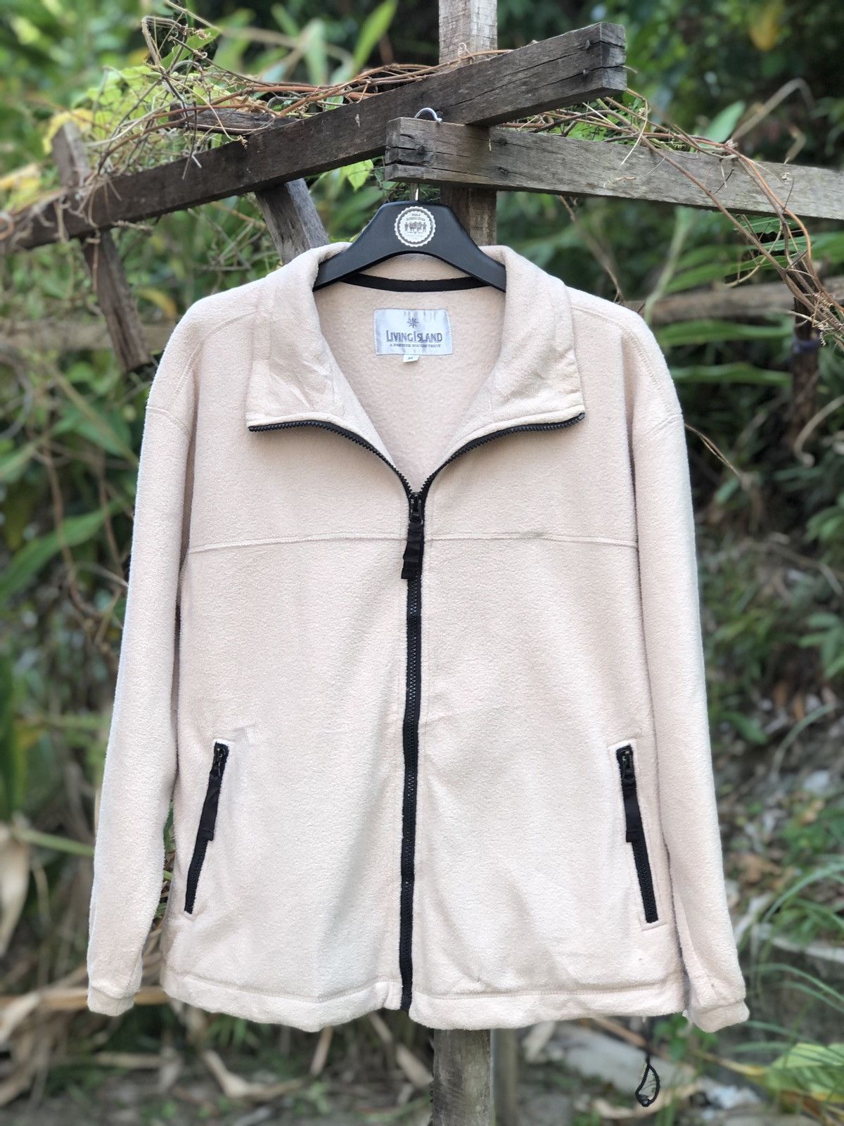 Japanese Brand Vintage 80's Fleece Zipper Sweater by Living Island Size US M / EU 48-50 / 2 - 1 Thumbnail