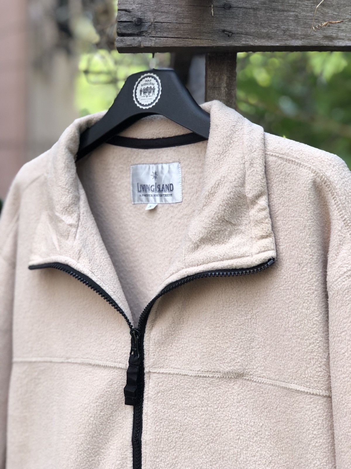 Japanese Brand Vintage 80's Fleece Zipper Sweater by Living Island Size US M / EU 48-50 / 2 - 2 Thumbnail