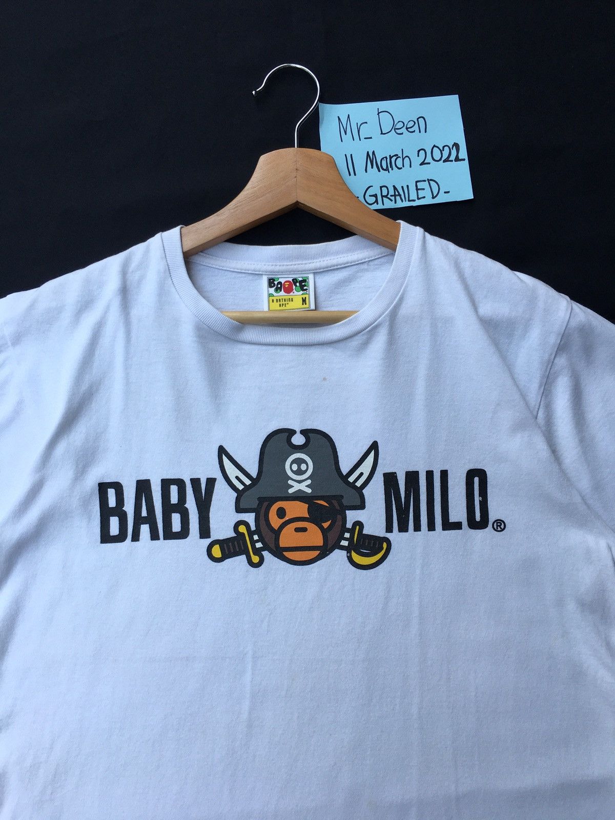 Bape Rare Bape Baby Milo Pirate Tshirt Size US M / EU 48-50 / 2 - 1 Thumbnail