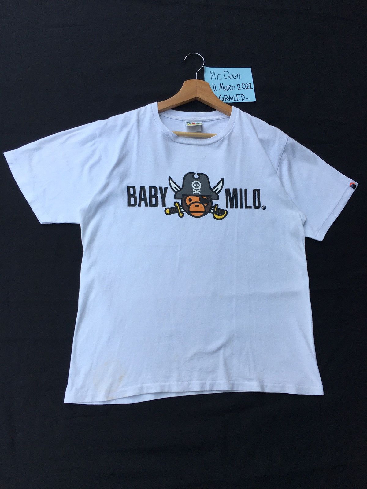 Bape Rare Bape Baby Milo Pirate Tshirt Size US M / EU 48-50 / 2 - 3 Thumbnail