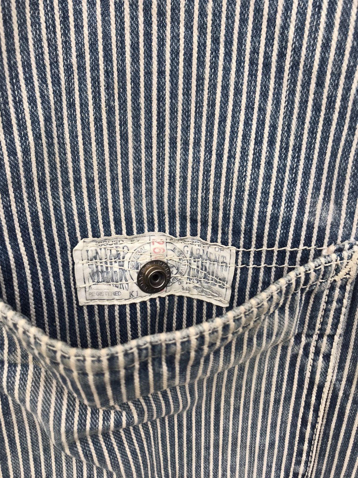 Warehouse Vintage Warehouse Hickory Stripe Wabash Overall Size US 33 - 8 Thumbnail