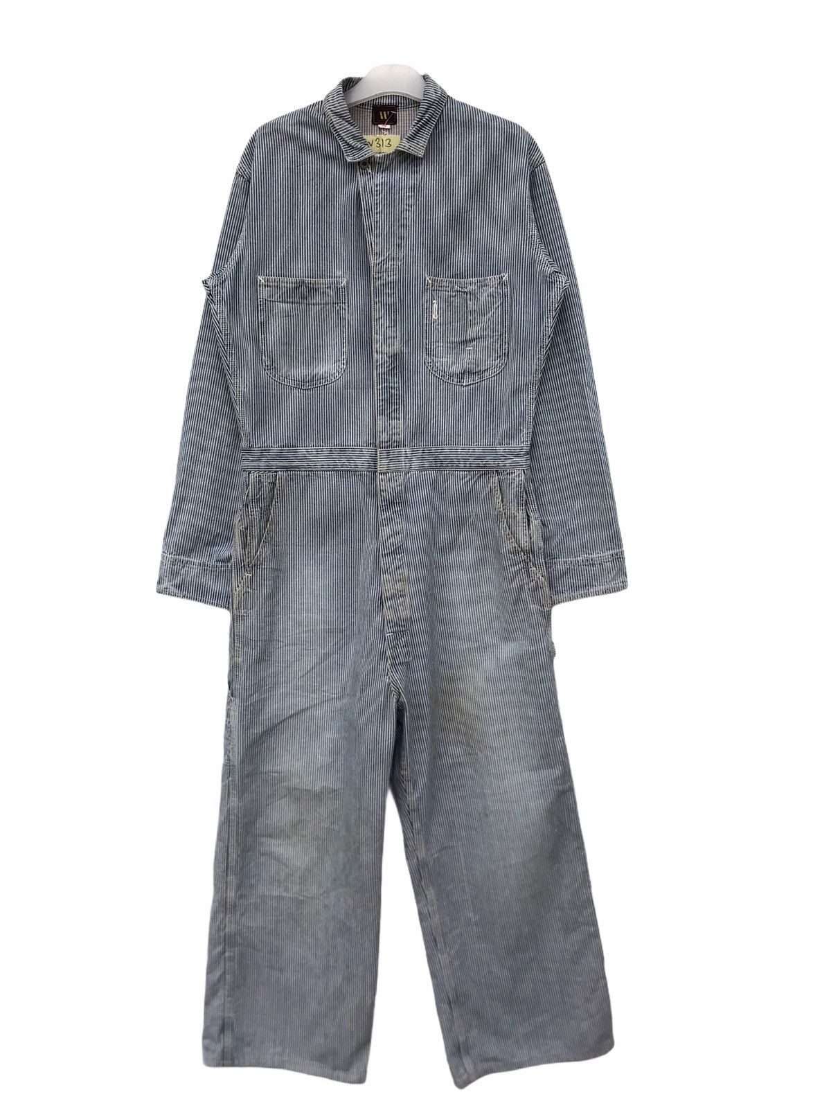 Warehouse Vintage Warehouse Hickory Stripe Wabash Overall Size US 33 - 2 Thumbnail