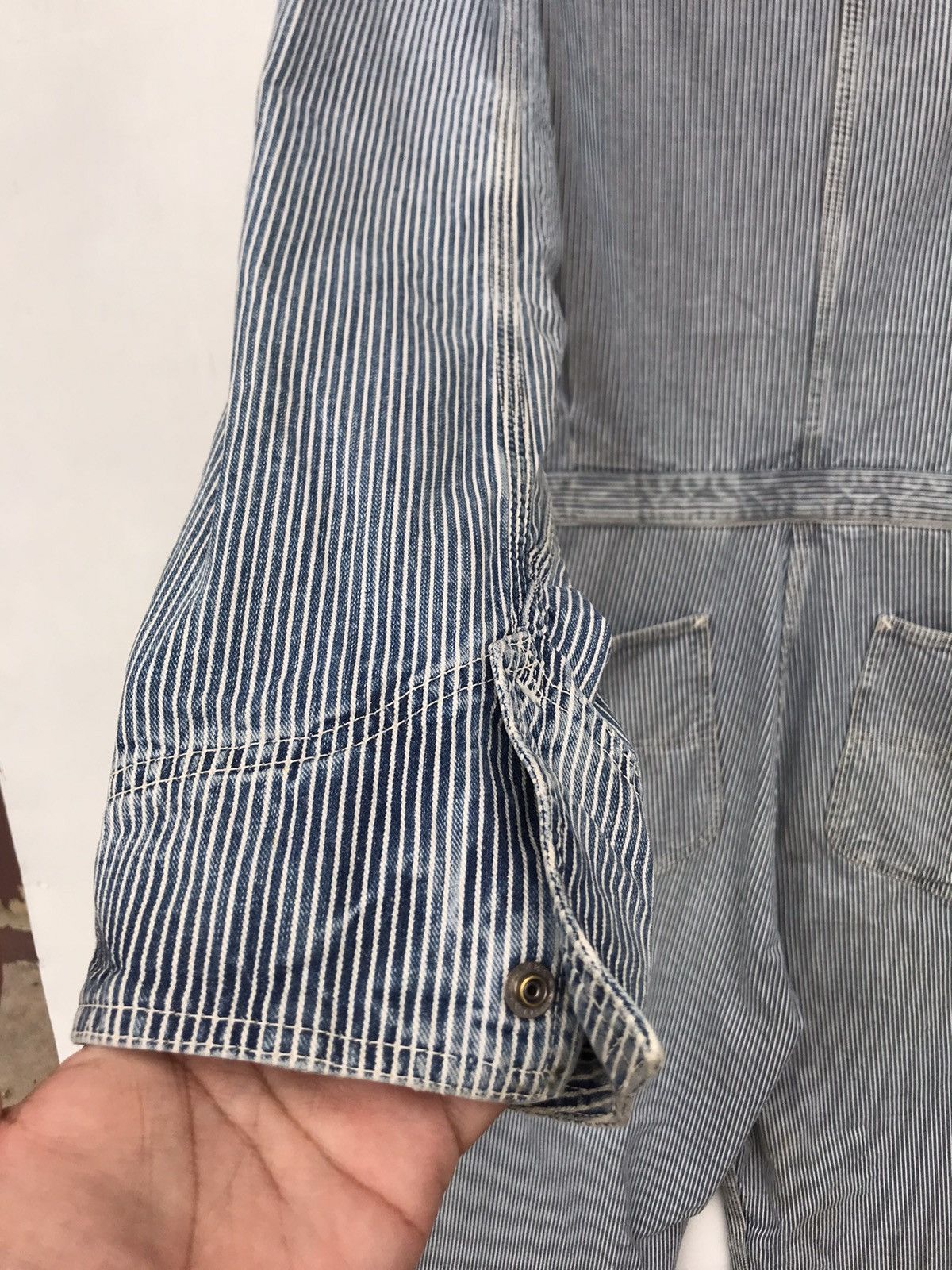 Warehouse Vintage Warehouse Hickory Stripe Wabash Overall Size US 33 - 10 Thumbnail