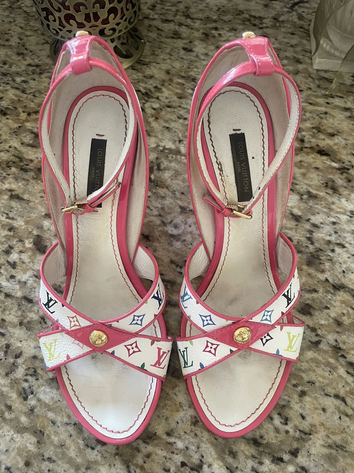 Louis Vuitton Pink Monogram Wedges main image 0