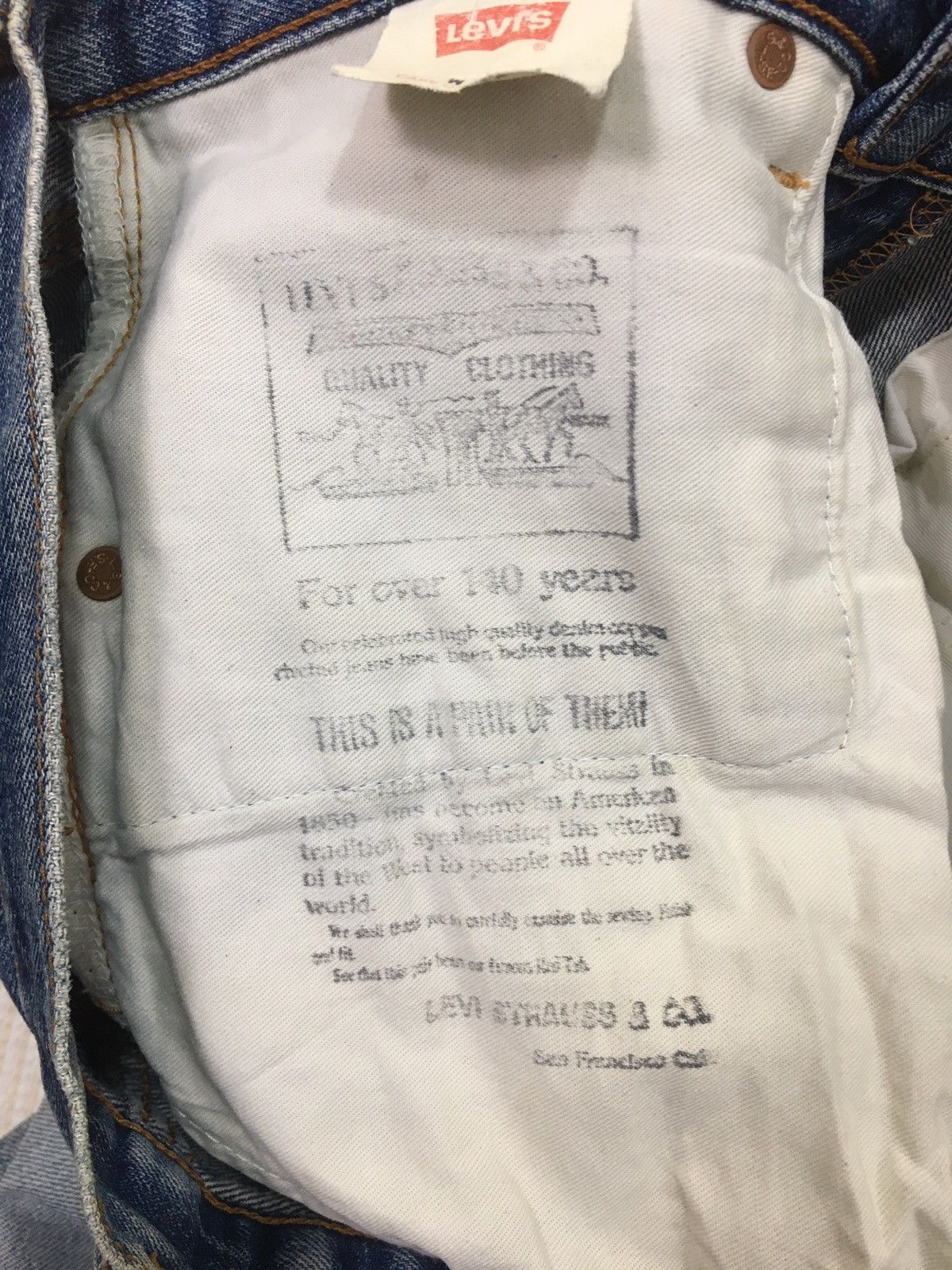 Levi's Vintage Clothing × Vintage Vintage LEVIS Lot 502 xx Denim Jeans Distressed Red Line Size US 32 / EU 48 - 10 Thumbnail