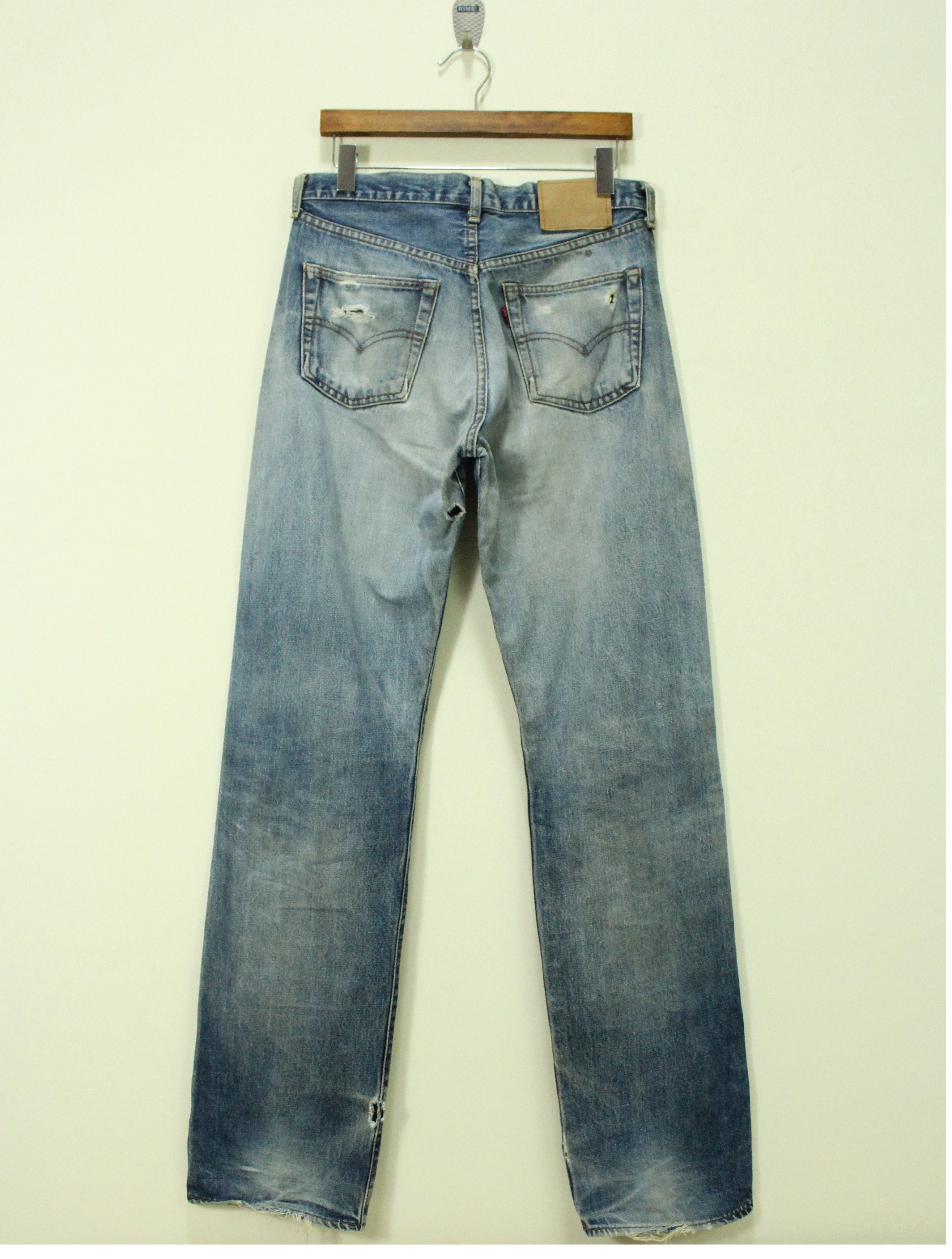Levi's Vintage Clothing × Vintage Vintage LEVIS Lot 502 xx Denim Jeans Distressed Red Line Size US 32 / EU 48 - 2 Thumbnail