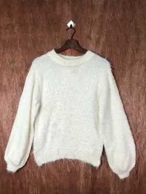 Homespun Knitwear Earth Music Econology Shag Shaggy Fur Mohair Knitwear #6592 Size US S / EU 44-46 / 1 - 1 Thumbnail