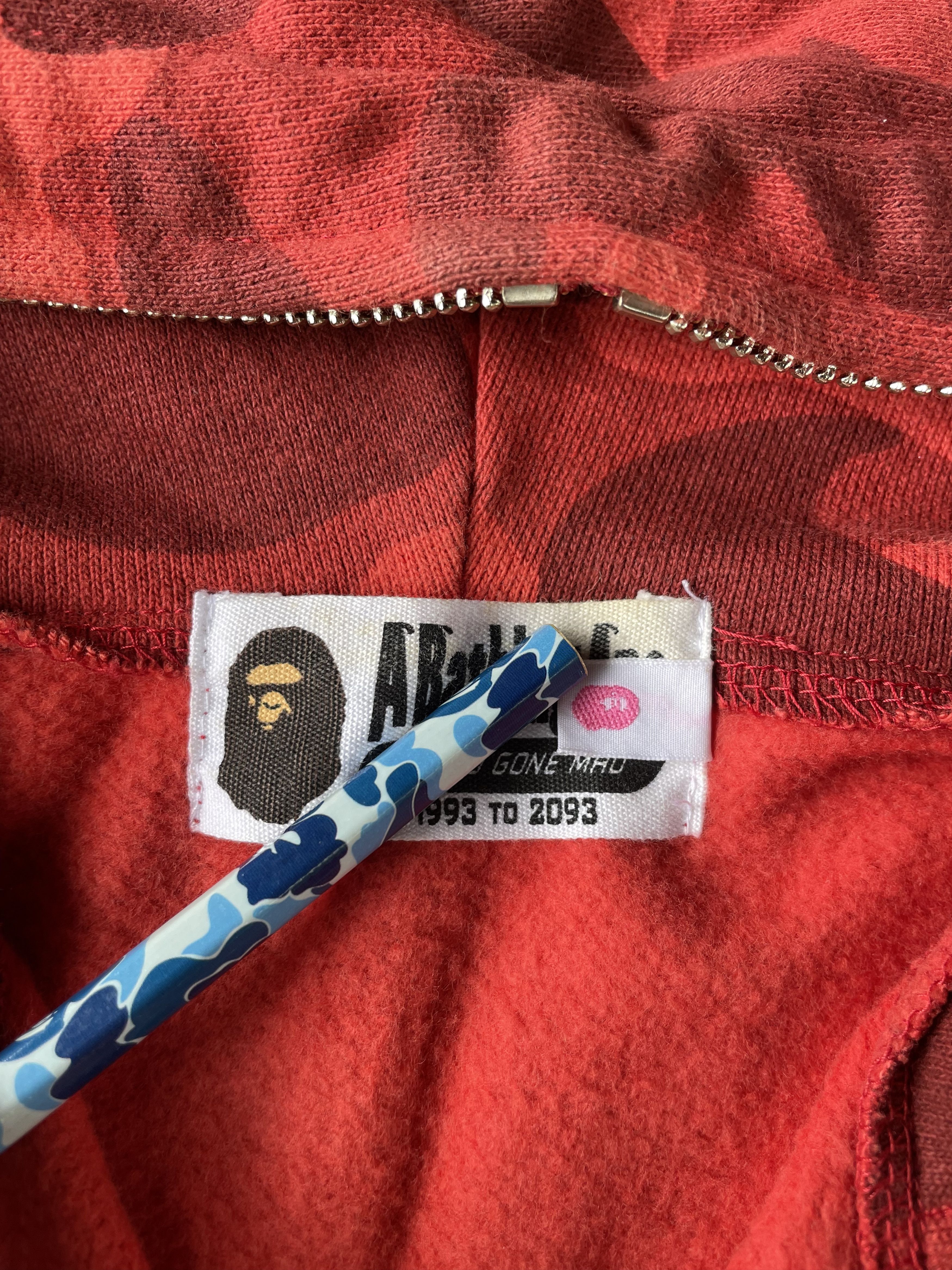 Bape Bape Red Camo Fullzip Hoodie Size XS / US 0-2 / IT 36-38 - 11 Thumbnail