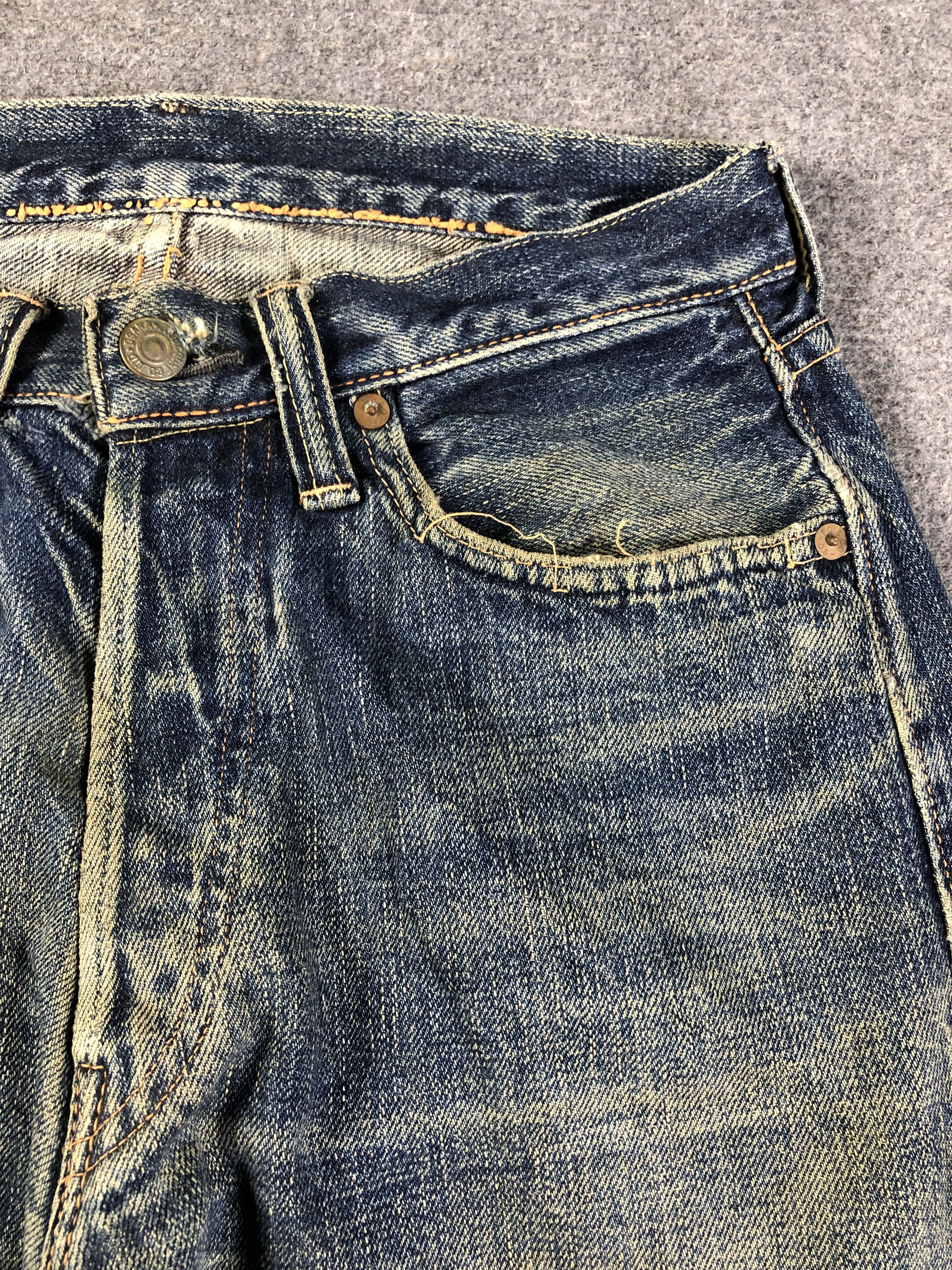 Full Count & Co. Wash Blue Full Count Selvedge Jeans 28x30 Size US 28 / EU 44 - 3 Thumbnail