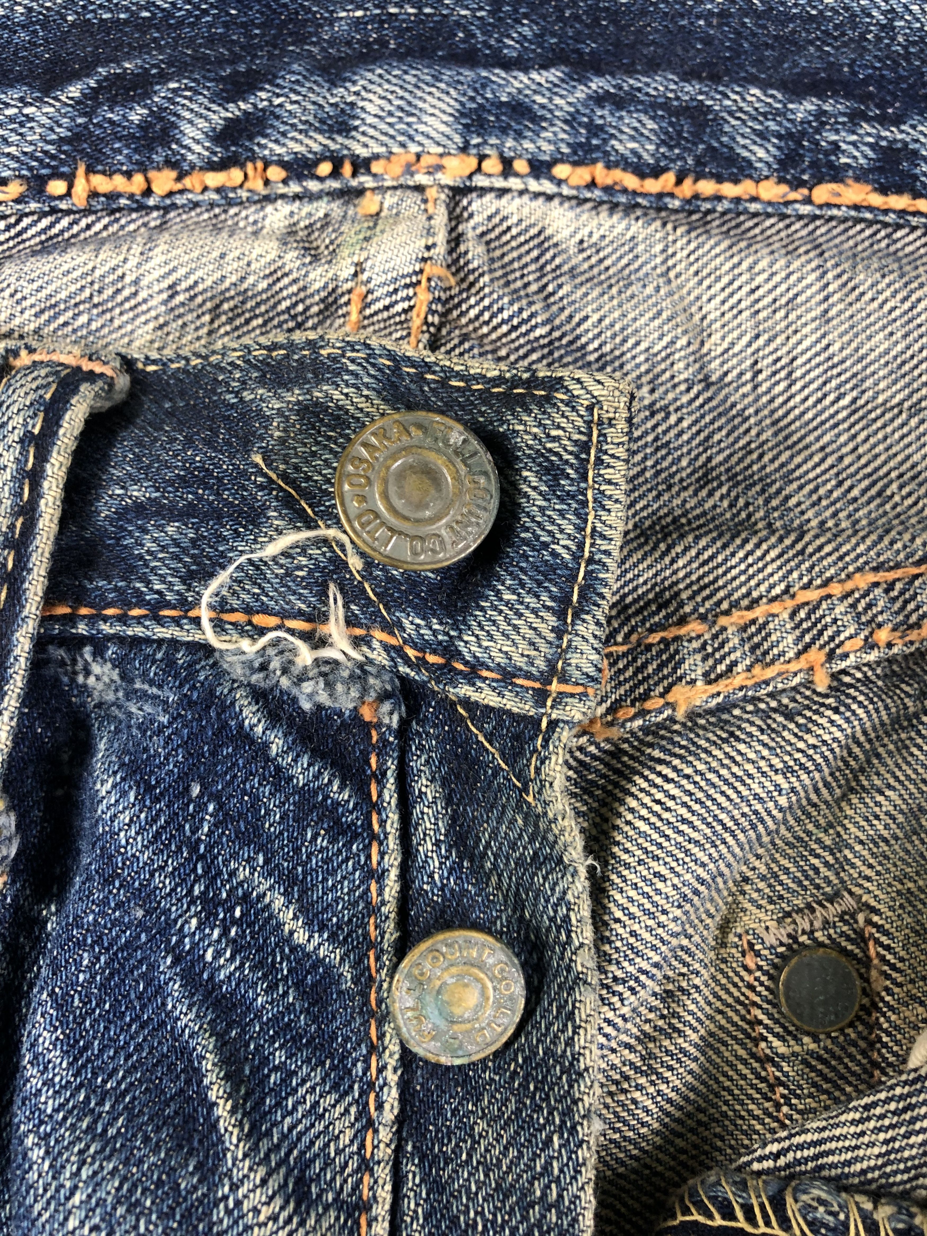 Full Count & Co. Wash Blue Full Count Selvedge Jeans 28x30 Size US 28 / EU 44 - 4 Thumbnail