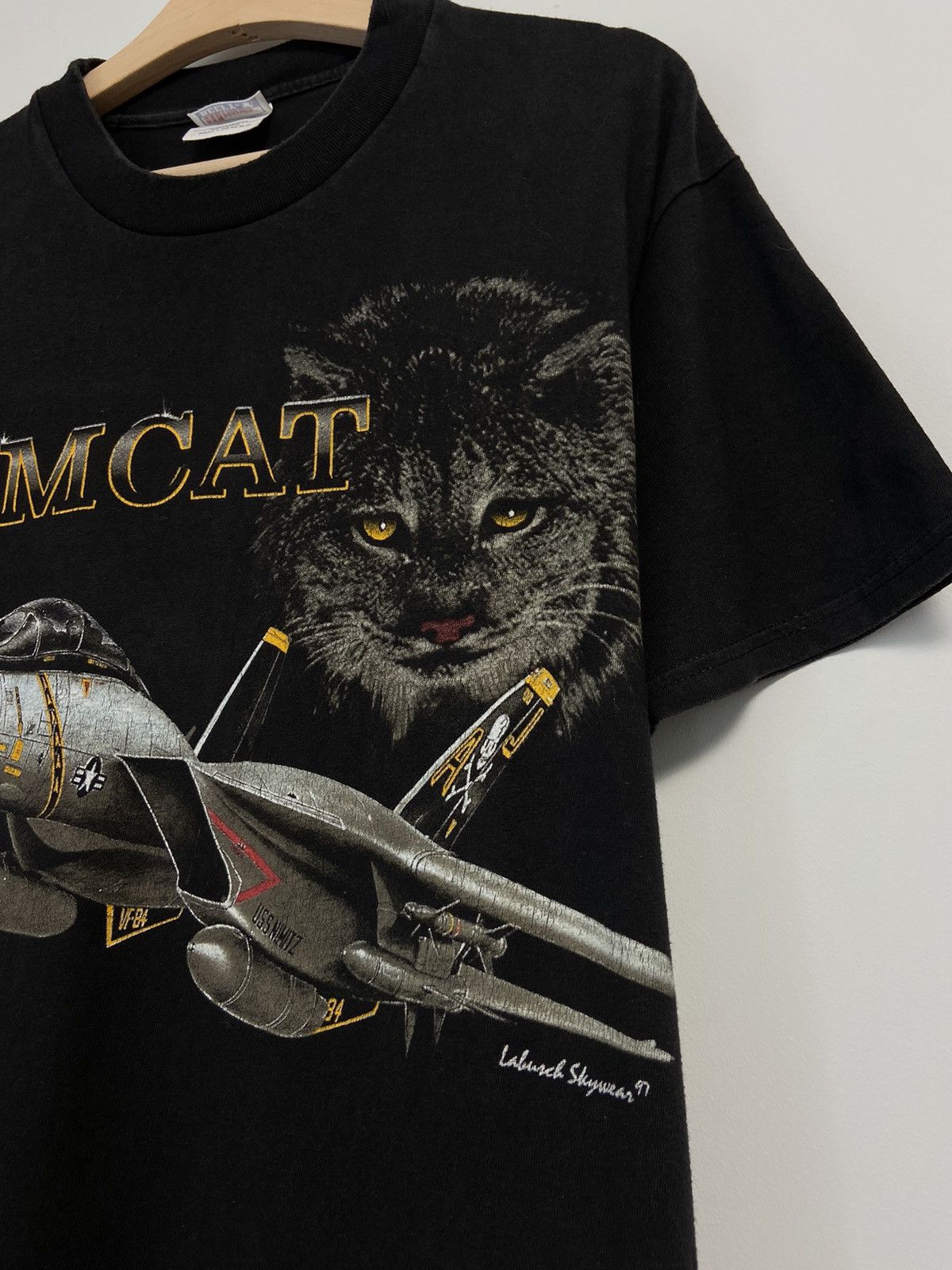 Band Tees × Vintage Vintage Shirt Tomcat F-14 Size US L / EU 52-54 / 3 - 11 Thumbnail