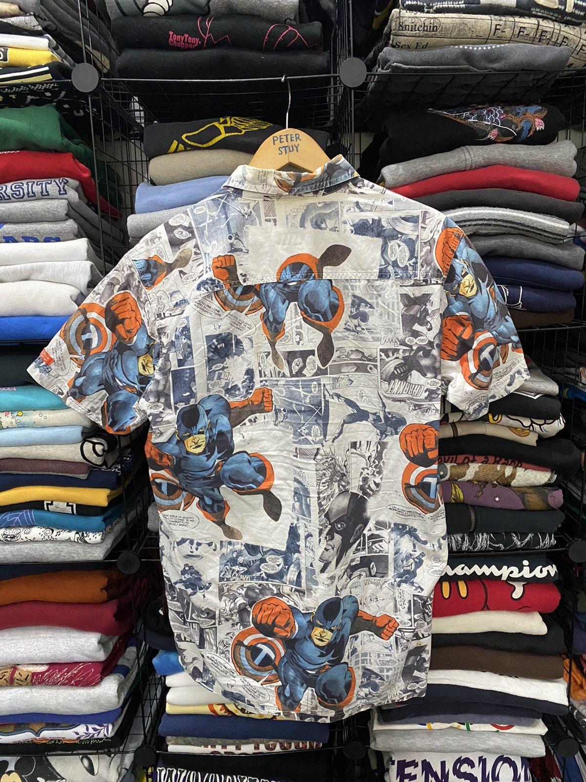 Tom Tailor TOM TAILOR & MARVEL COMIC OVER PRINTED SHIRT GK171 Size US L / EU 52-54 / 3 - 2 Thumbnail