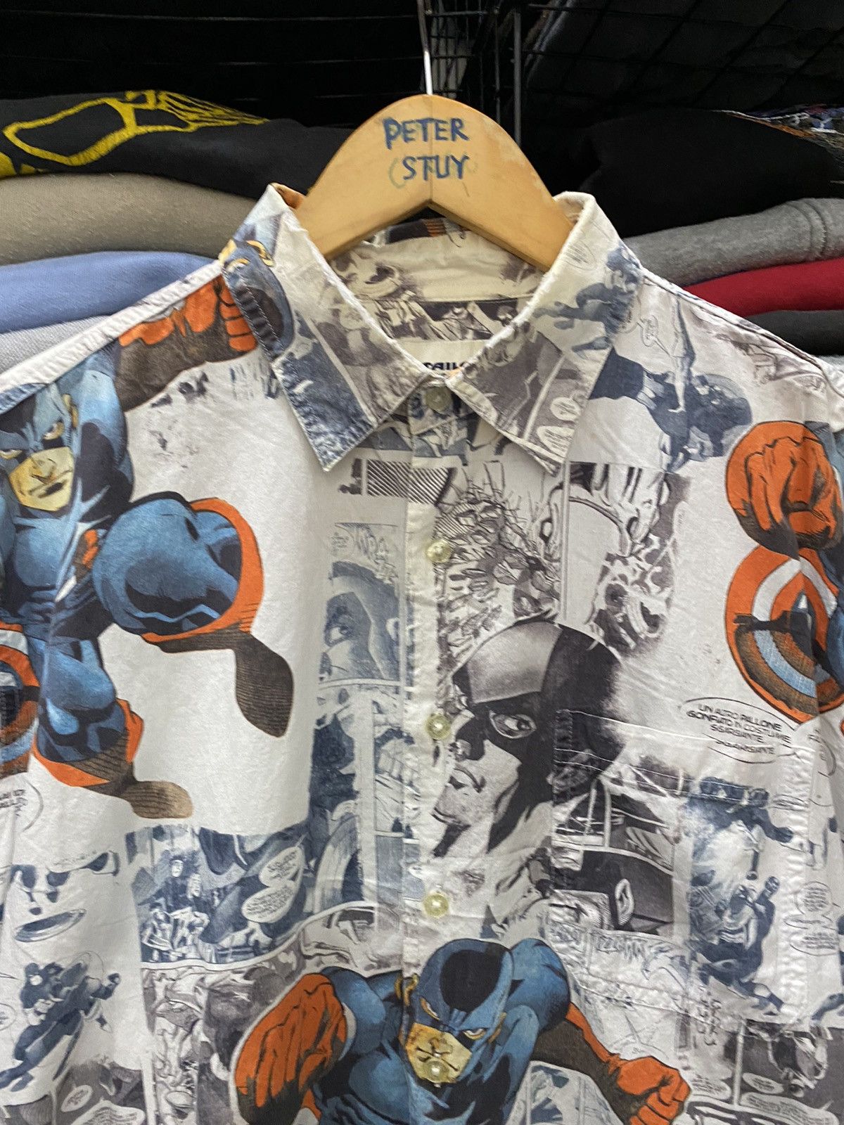 Tom Tailor TOM TAILOR & MARVEL COMIC OVER PRINTED SHIRT GK171 Size US L / EU 52-54 / 3 - 3 Thumbnail