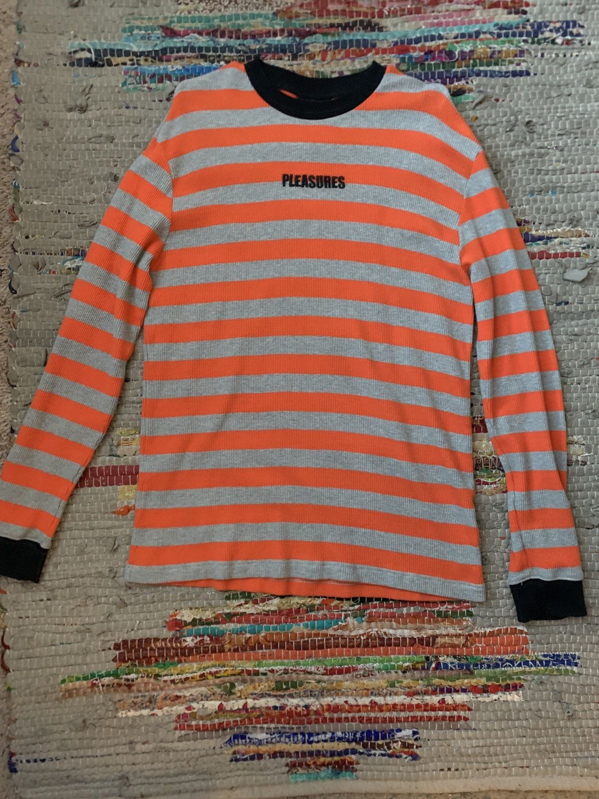 Pleasures Pleasures Striped Thermal Longsleeve Size US L / EU 52-54 / 3 - 1 Thumbnail