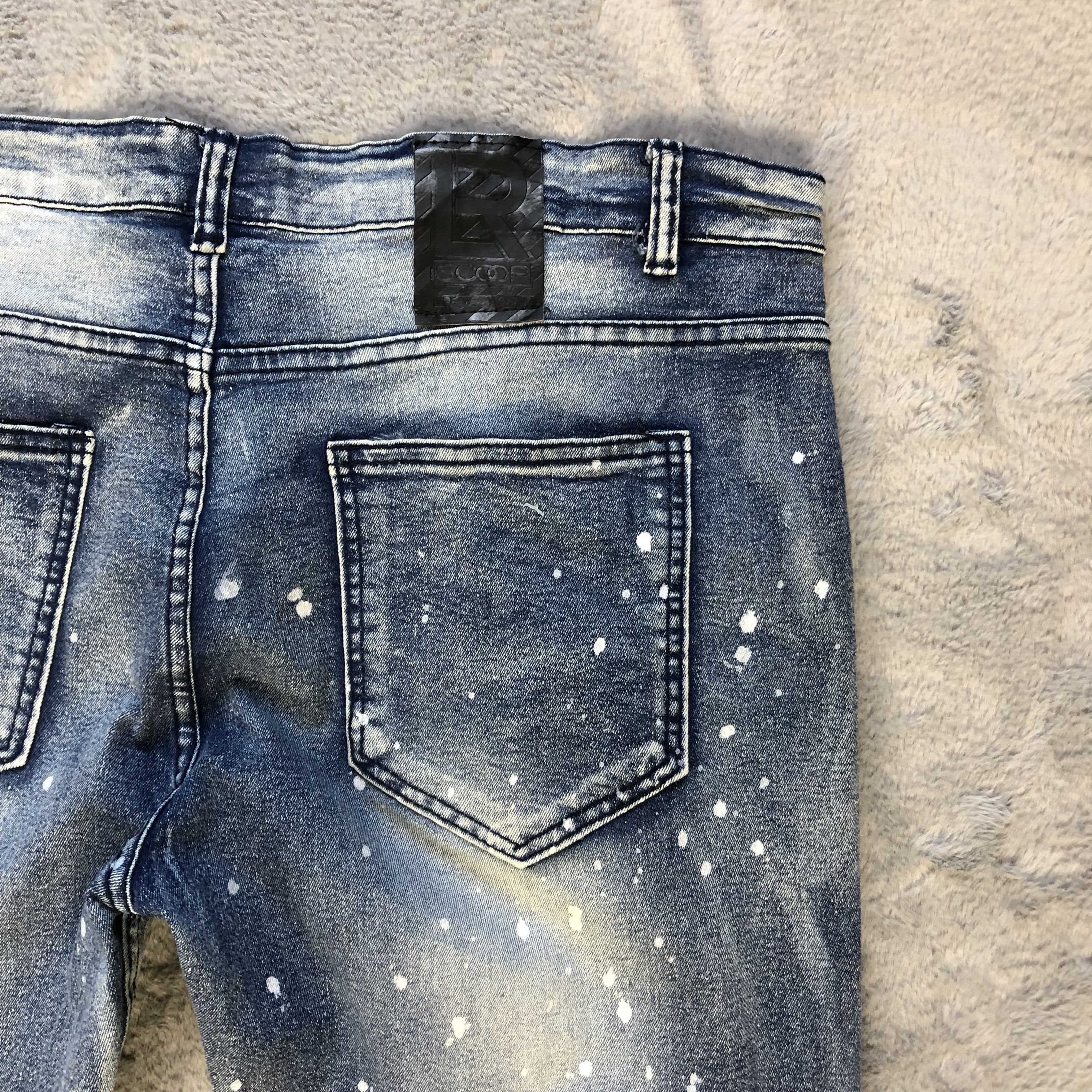 SCOOP SCOOP NYC SPLATTER TRASHED DISTRESSED DENIM PANTS #5971-216 Size US 38 / EU 54 - 16 Thumbnail