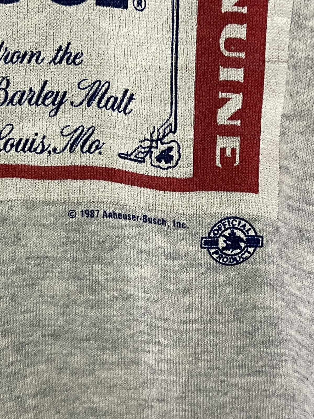 Budweiser × Vintage Vintage Budweiser King Of Beers Big Logo Sweatshirt Size US L / EU 52-54 / 3 - 3 Thumbnail