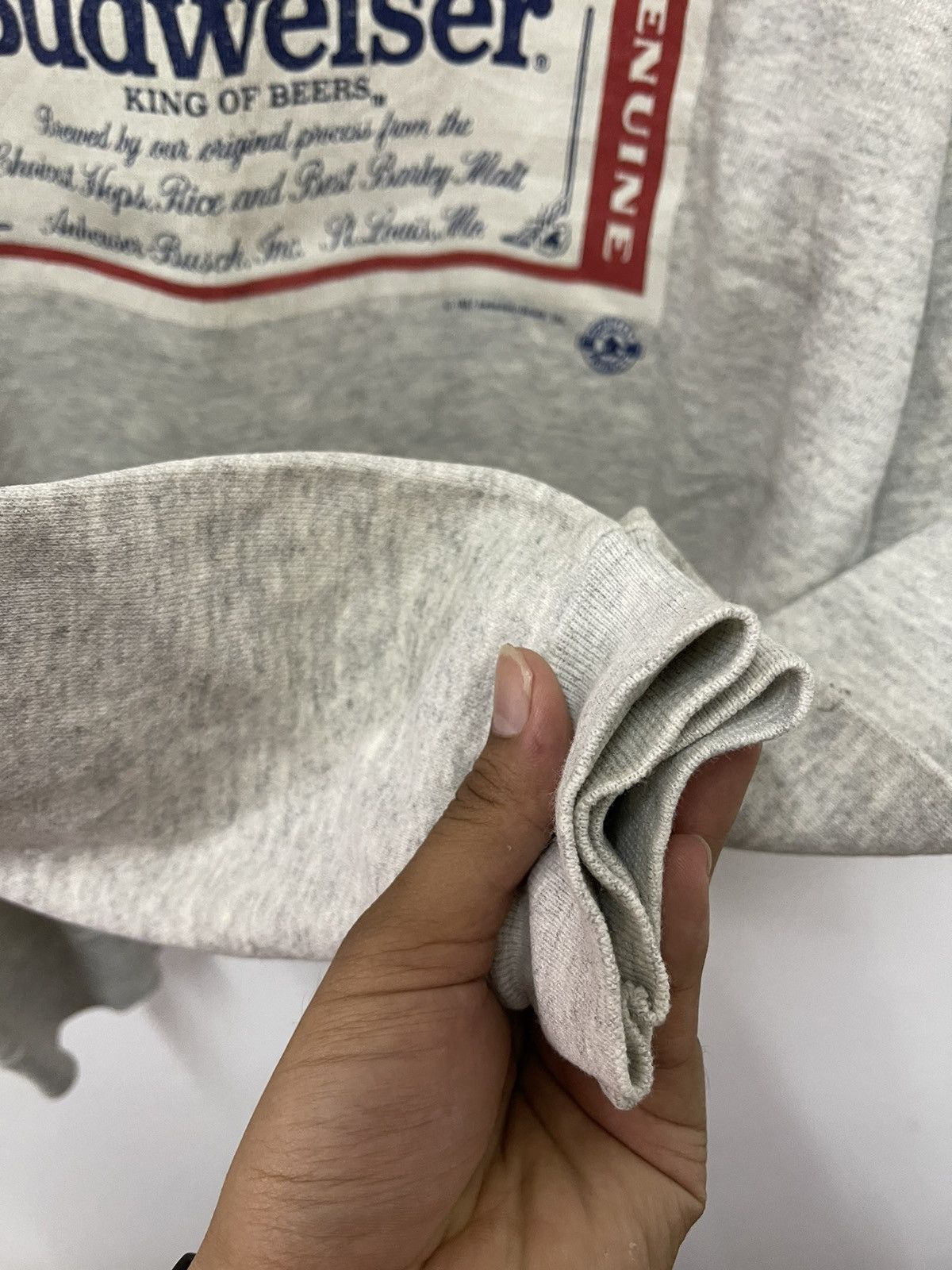 Budweiser × Vintage Vintage Budweiser King Of Beers Big Logo Sweatshirt Size US L / EU 52-54 / 3 - 5 Thumbnail