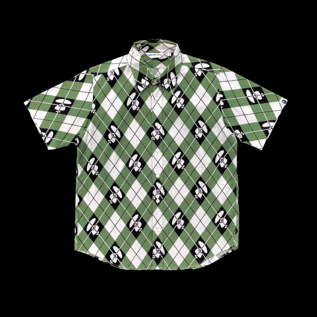 Bape Argyle S/S Button Up Shirt Size US M / EU 48-50 / 2 - 2 Thumbnail