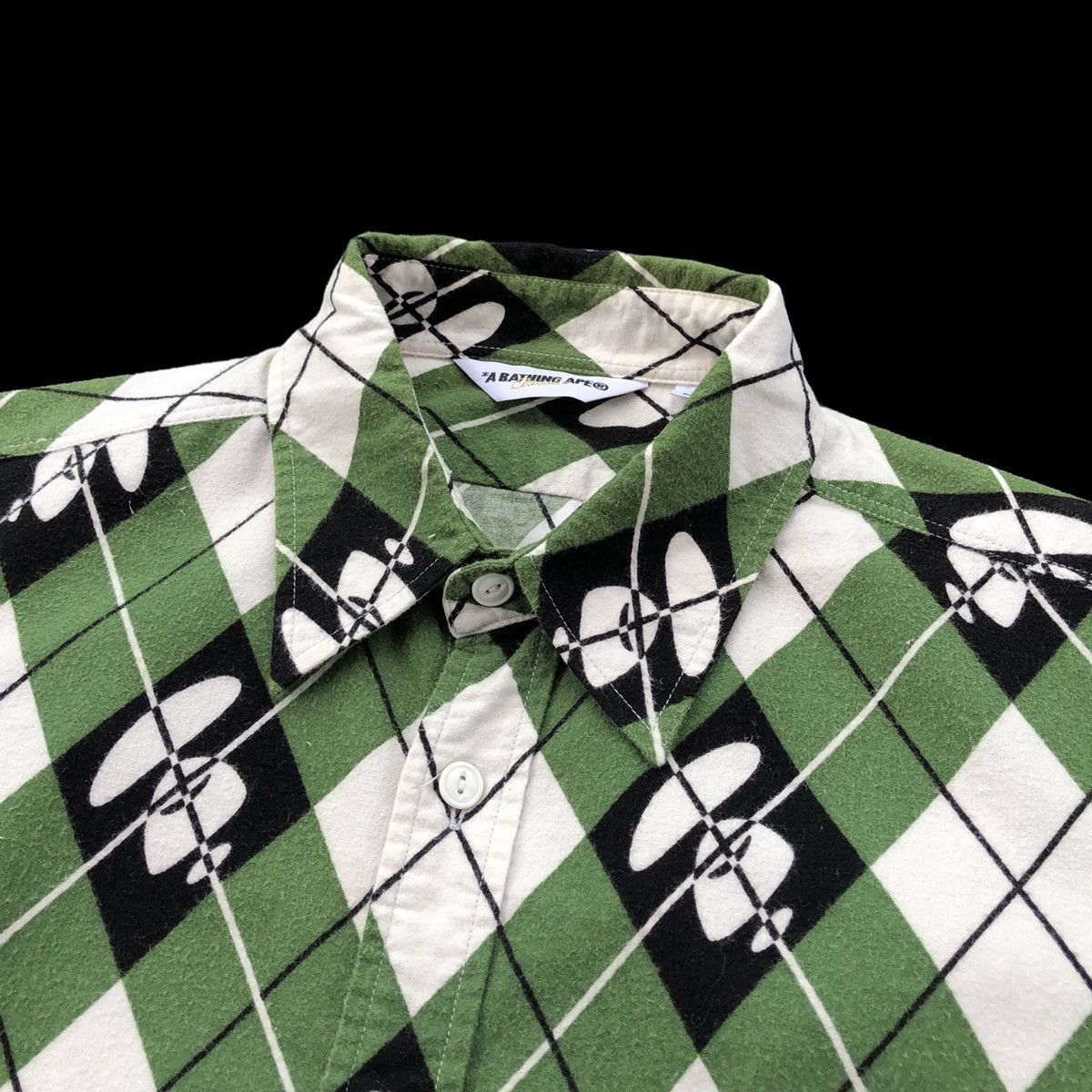 Bape Argyle S/S Button Up Shirt Size US M / EU 48-50 / 2 - 6 Thumbnail