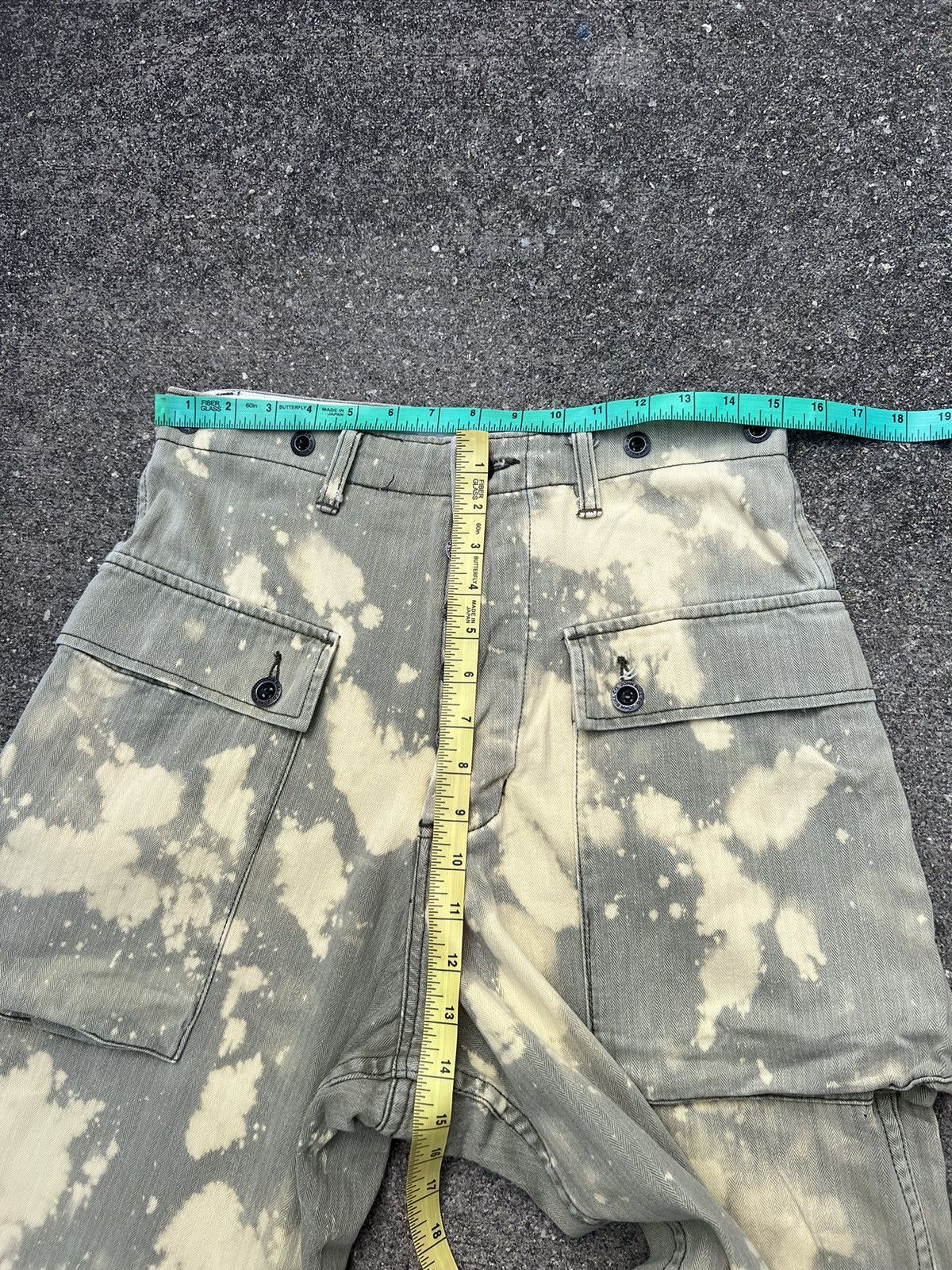 Johnbull 90s John Bull Bleached HBT Military Cargo Trouser Pant Size US 30 / EU 46 - 2 Thumbnail