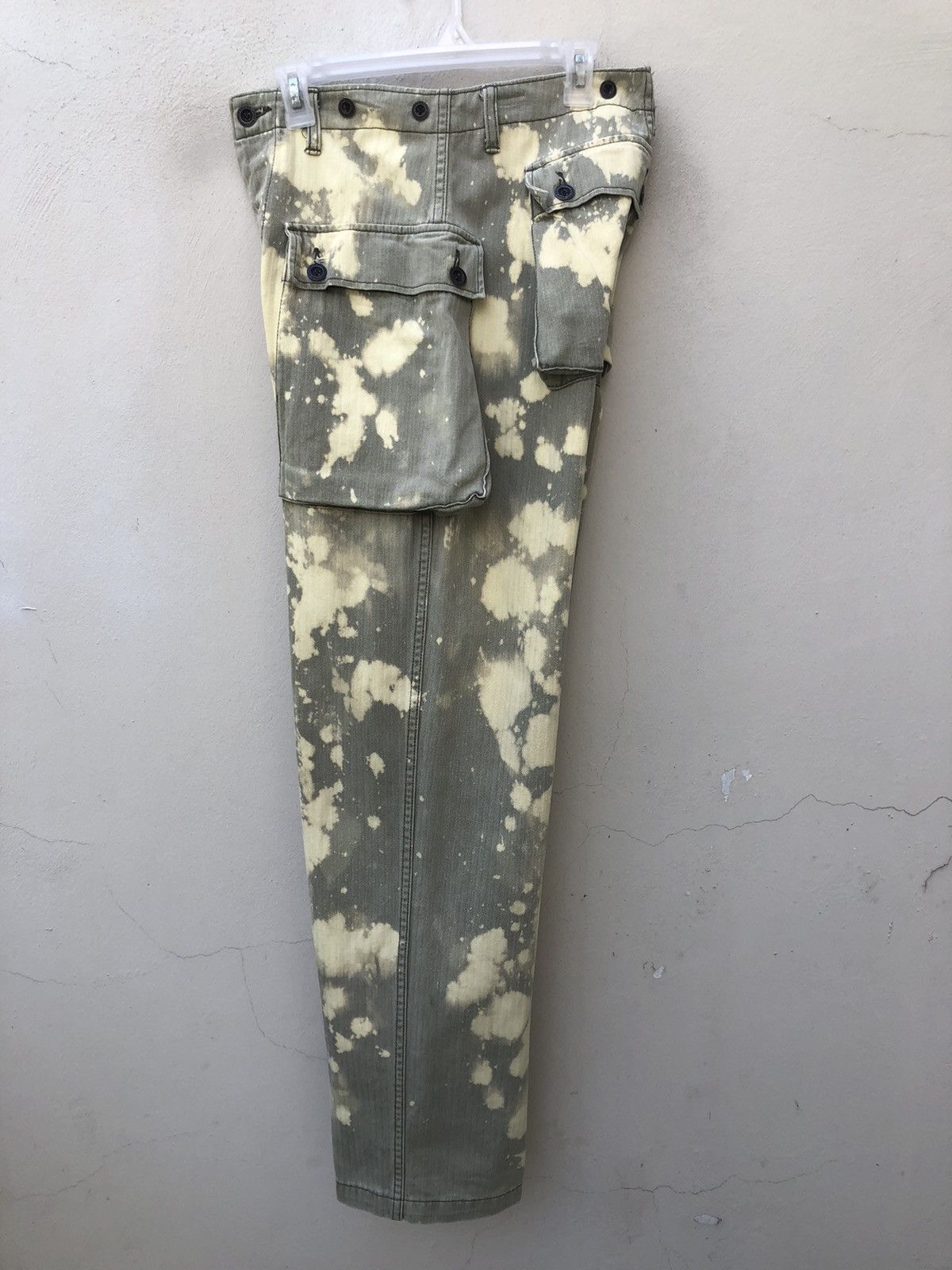 Johnbull 90s John Bull Bleached HBT Military Cargo Trouser Pant Size US 30 / EU 46 - 22 Thumbnail