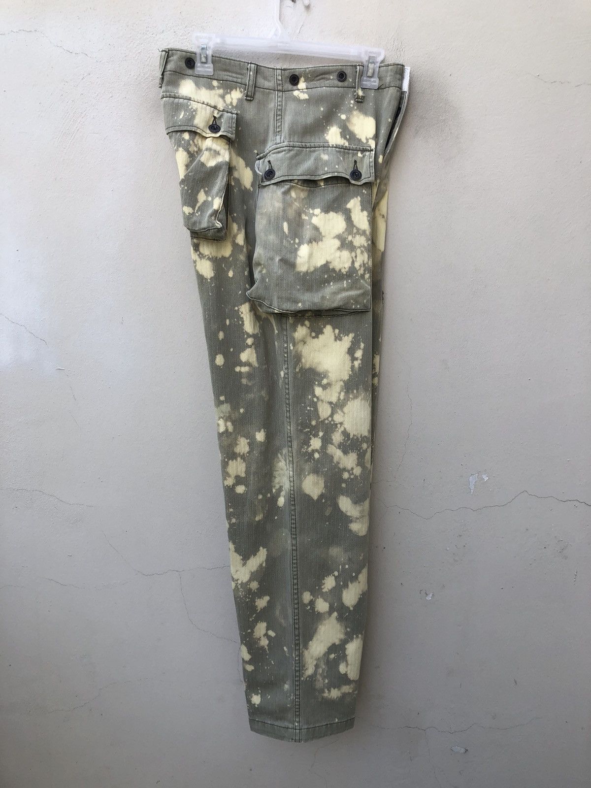 Johnbull 90s John Bull Bleached HBT Military Cargo Trouser Pant Size US 30 / EU 46 - 23 Thumbnail